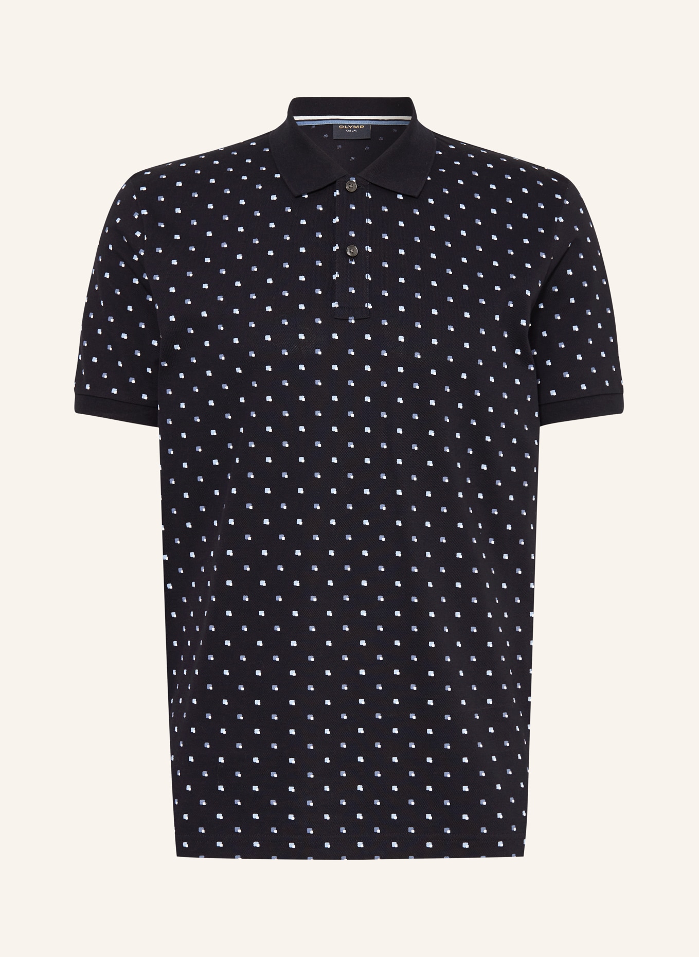OLYMP Piqué-Poloshirt Casual, Farbe: DUNKELBLAU/ HELLBLAU/ WEISS (Bild 1)