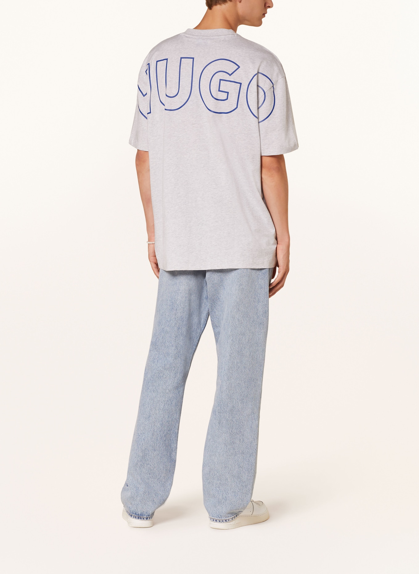 HUGO T-Shirt NOUVERES: HELLGRAU