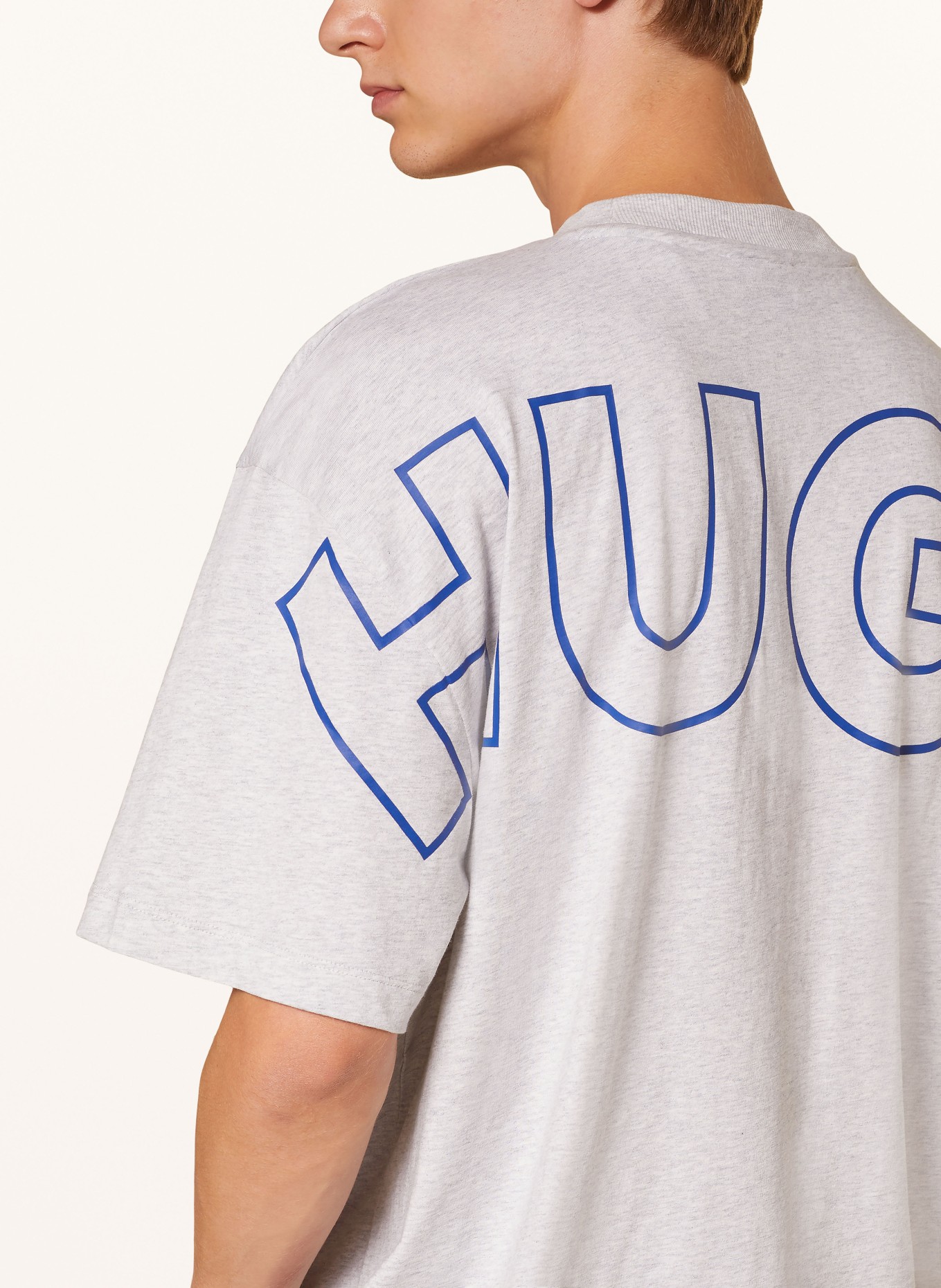 【関税込】HUGOBOSS ヒューゴボス HUGO Nouveres BLUE Tシャツ HUGO BLUE T-shirt NOUVERES in light gray