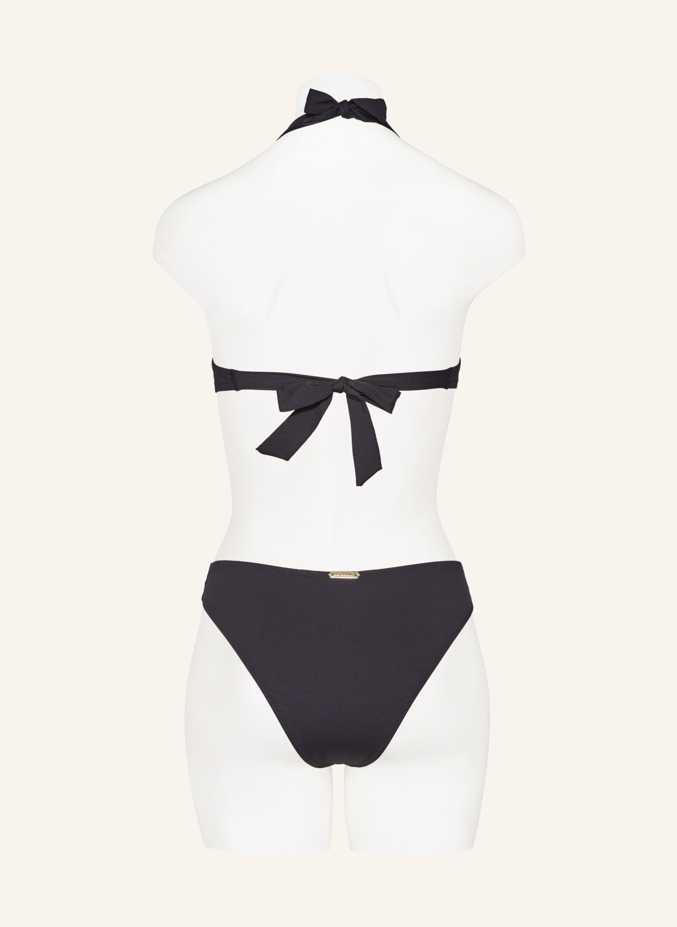 watercult Halter neck bikini top THE ESSENTIALS, Color: BLACK (Image 3)