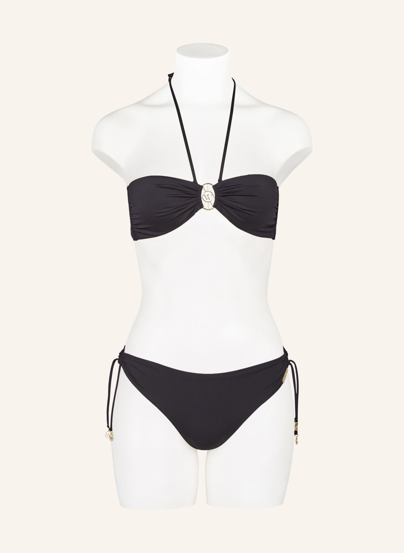 watercult Bandeau bikini top THE ESSENTIALS, Color: BLACK (Image 2)
