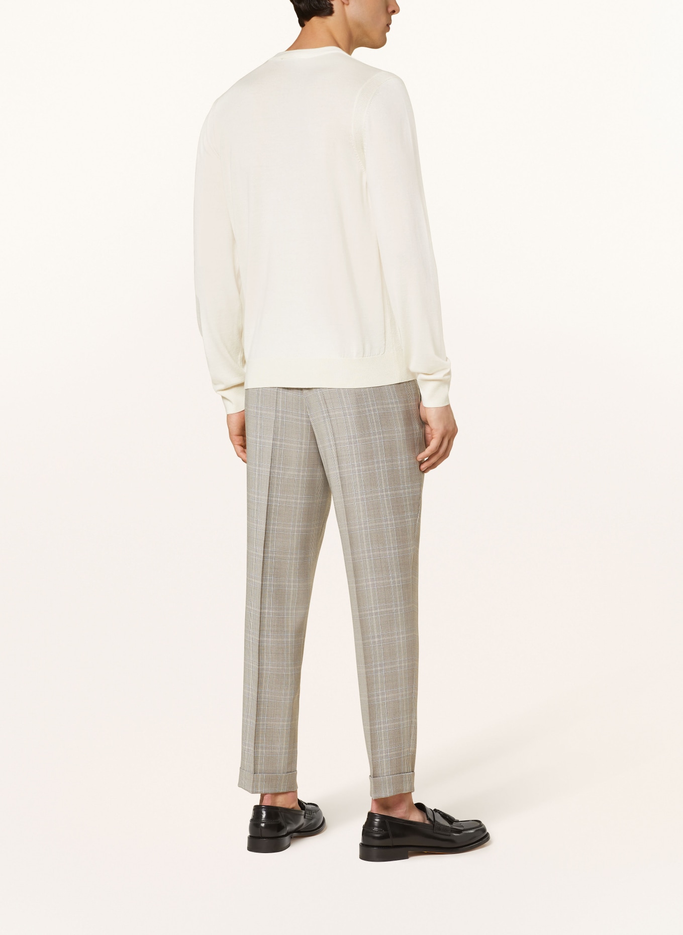 BOSS Pullover OVERO mit Seide und Cashmere, Farbe: CREME (Bild 3)