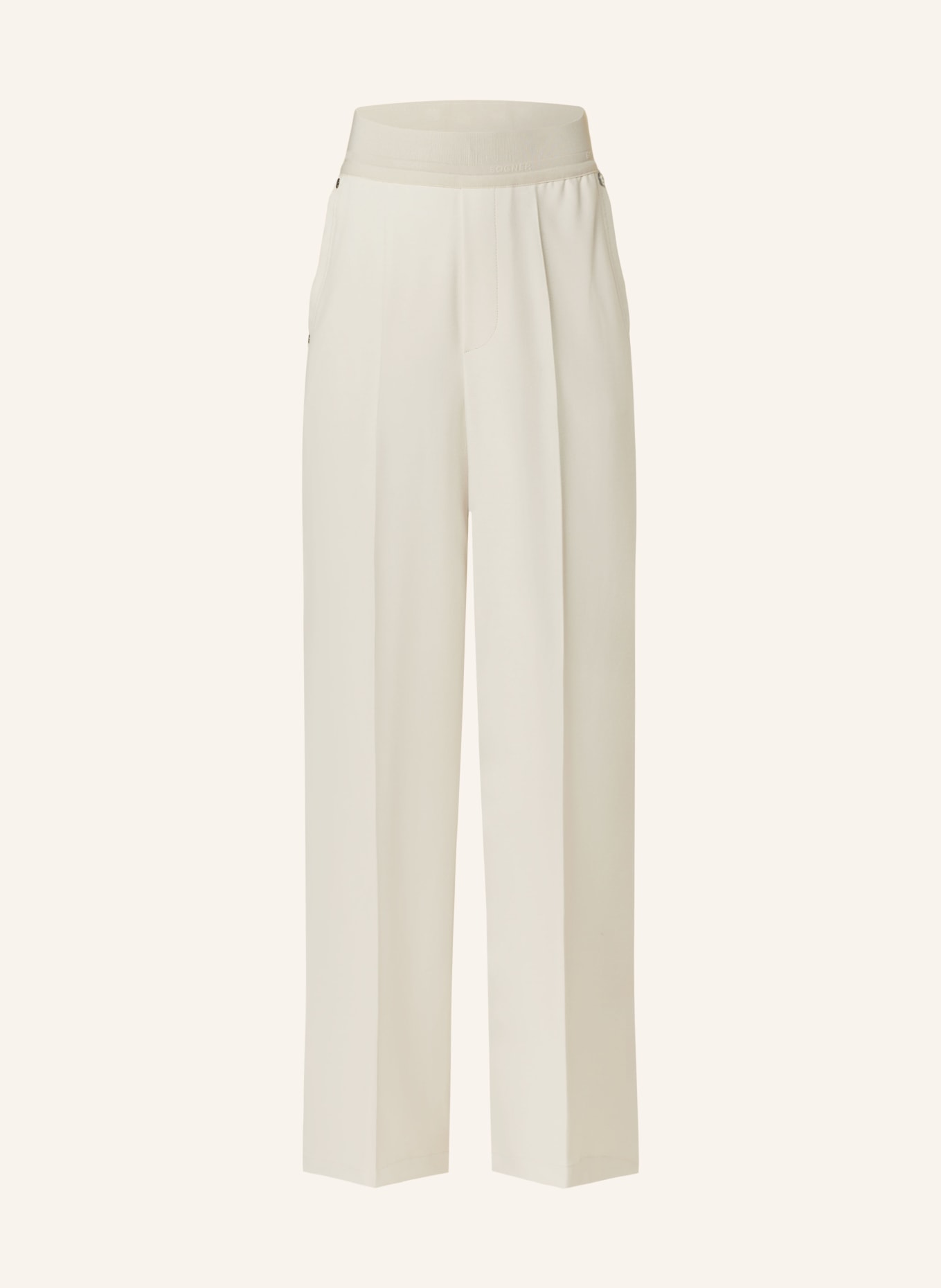 BOGNER Wide leg trousers YLVI, Color: ECRU (Image 1)