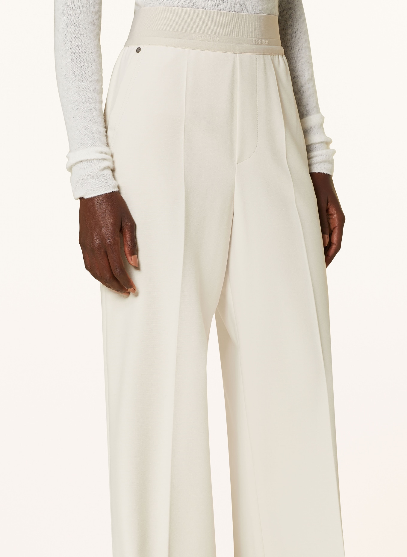 BOGNER Wide leg trousers YLVI, Color: ECRU (Image 5)