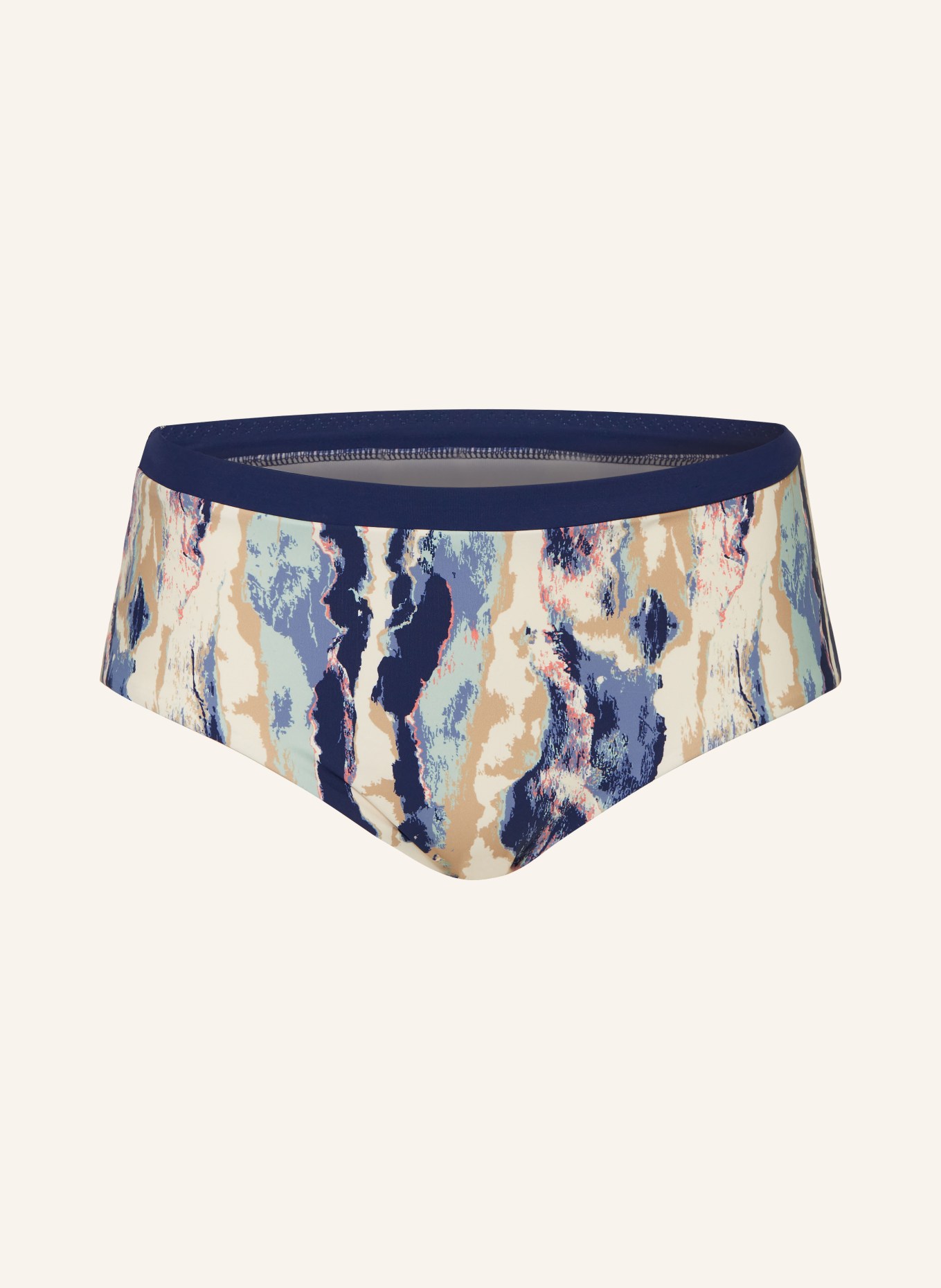 FEMILET High-waist bikini bottoms GRANADA, Color: CREAM/ DARK BLUE/ MINT (Image 1)