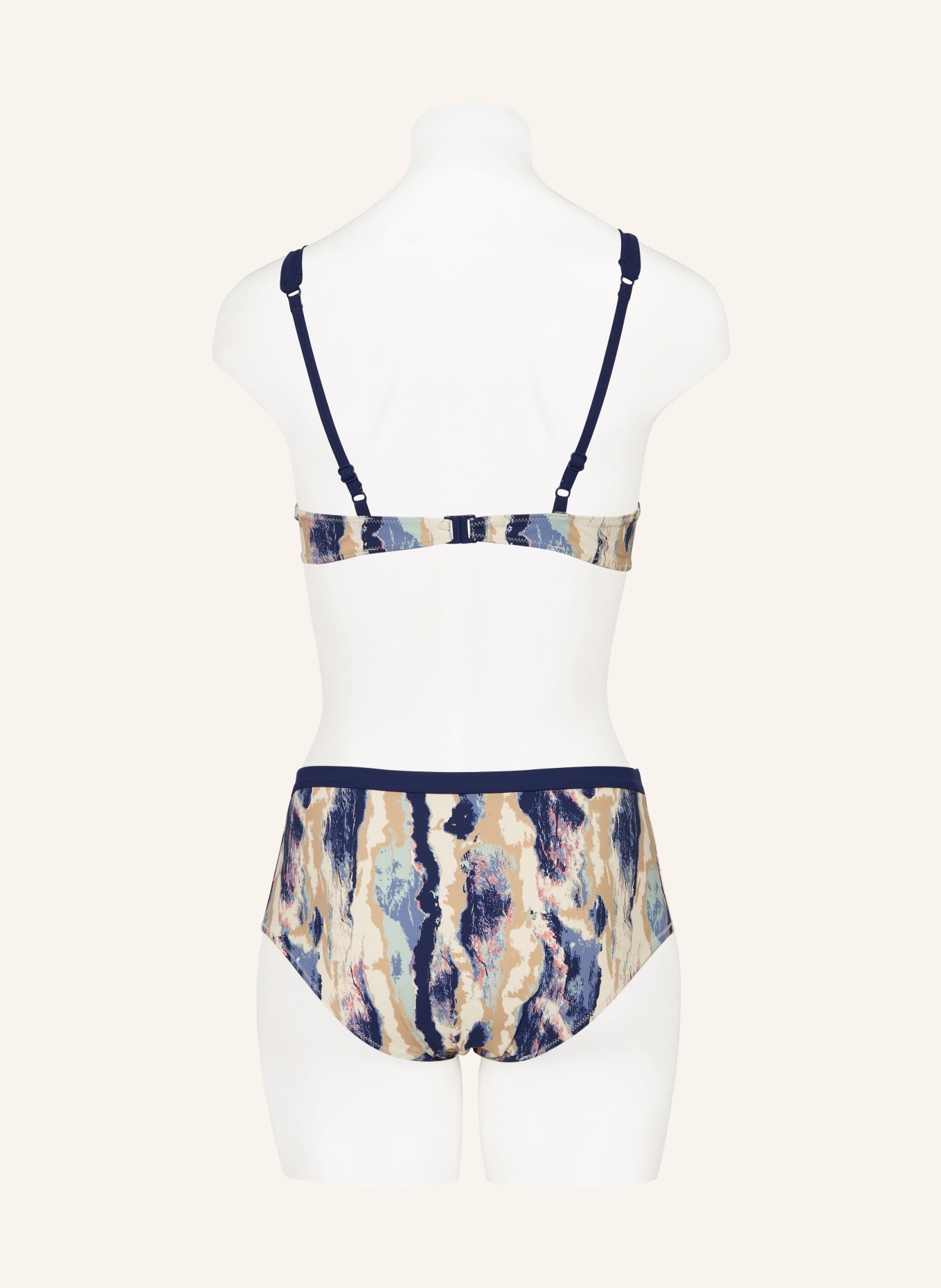 FEMILET High-Waist-Bikini-Hose GRANADA, Farbe: CREME/ DUNKELBLAU/ MINT (Bild 3)