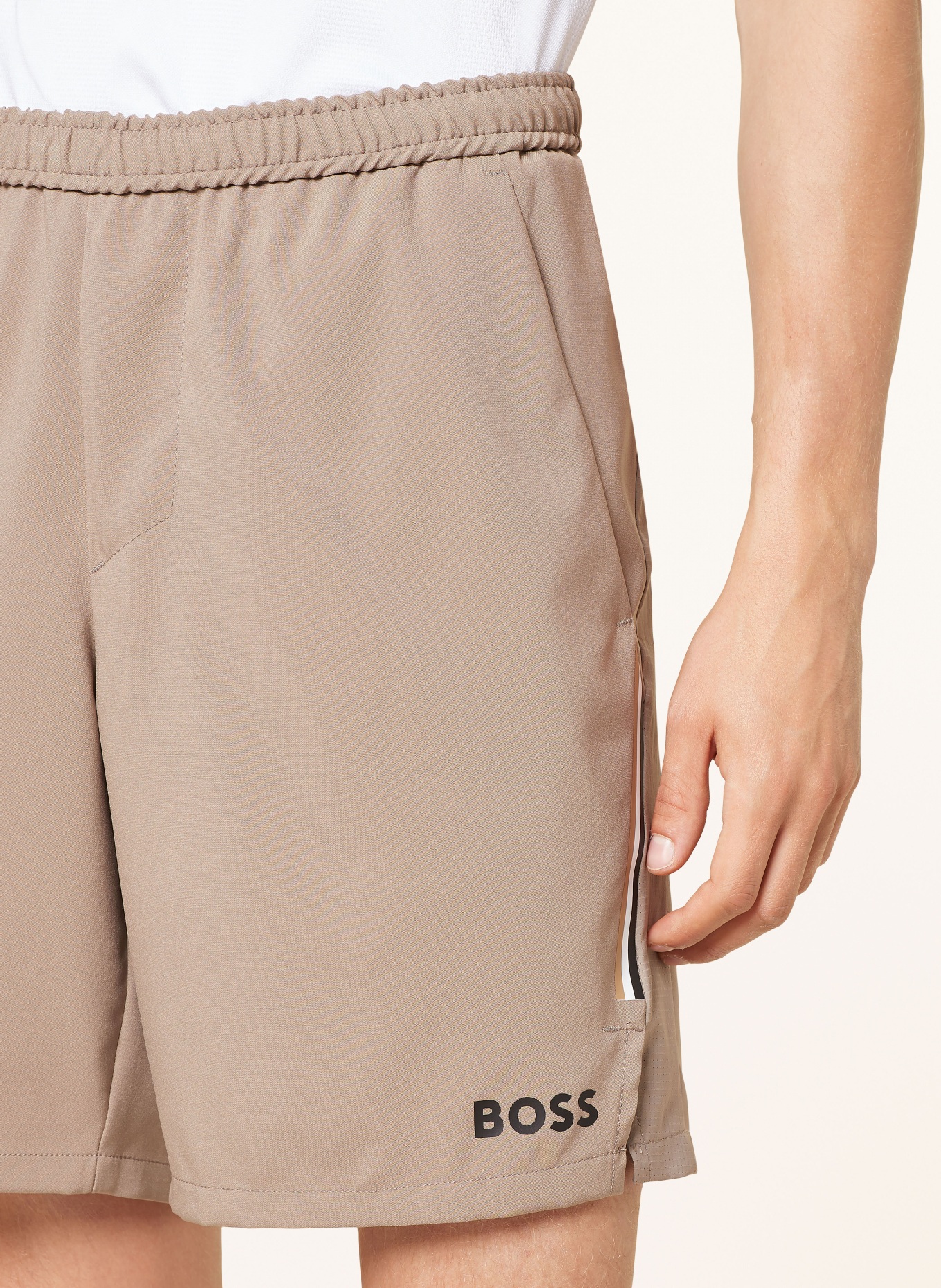 BOSS Tennisshorts, Farbe: HELLBRAUN (Bild 5)