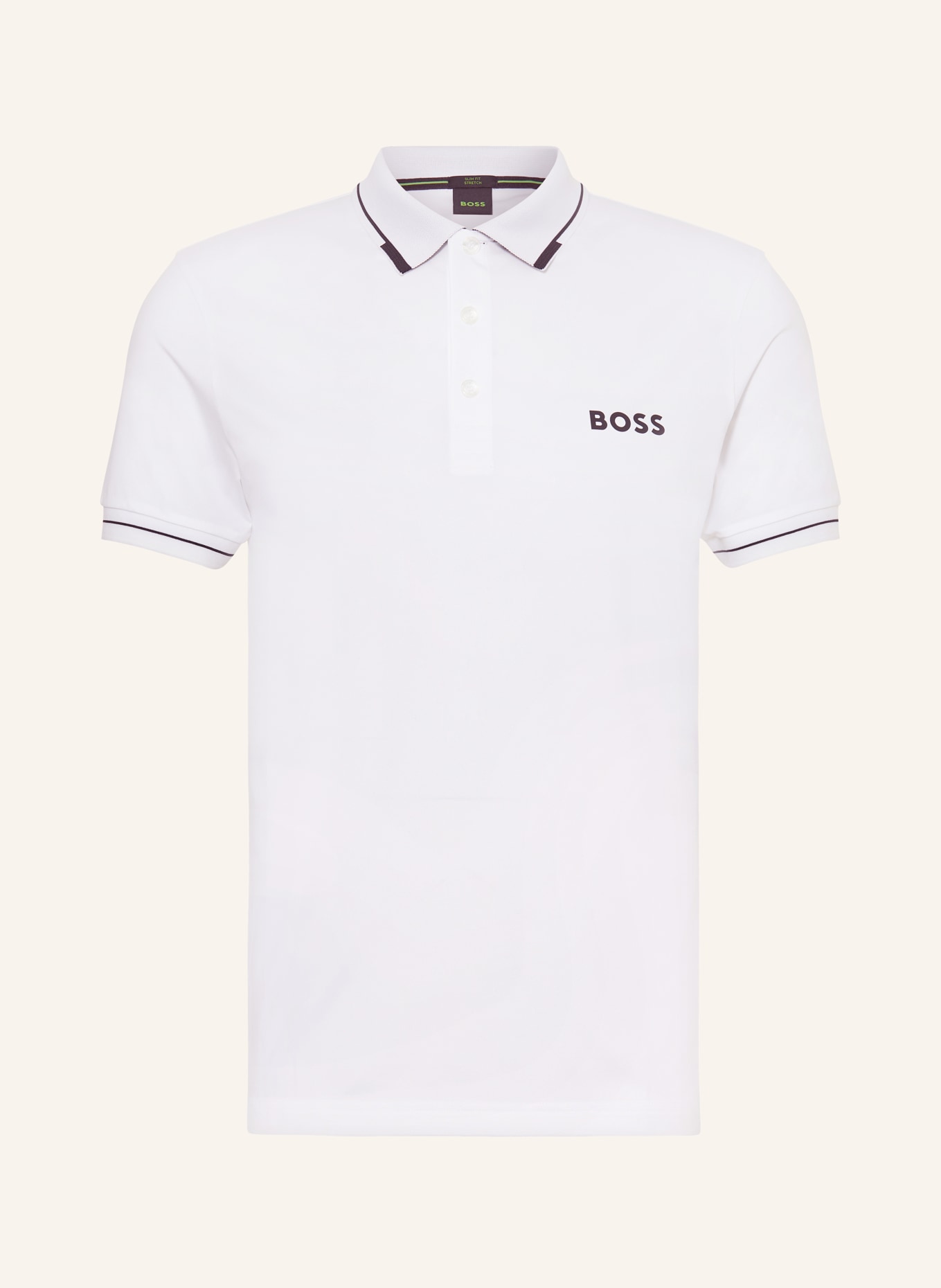 BOSS Functional polo shirt PAUL PRO slim fit, Color: WHITE (Image 1)