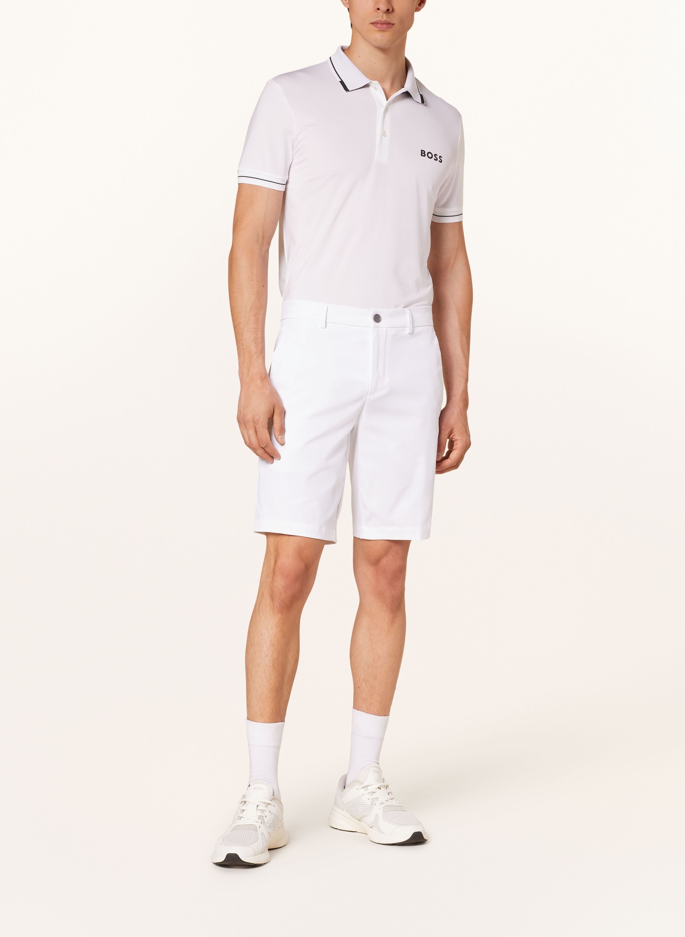 BOSS Functional polo shirt PAUL PRO slim fit, Color: WHITE (Image 2)