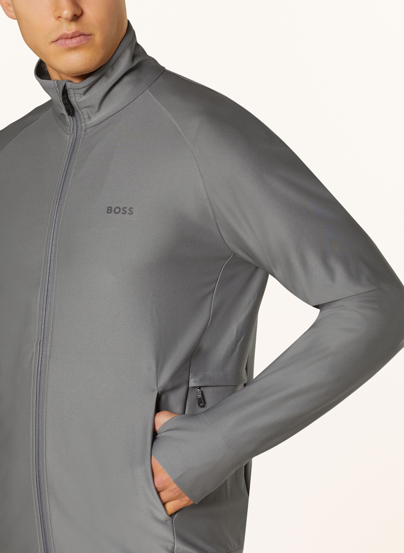 BOSS Sweat jacket SICON ACTIVE, Color: GRAY (Image 4)
