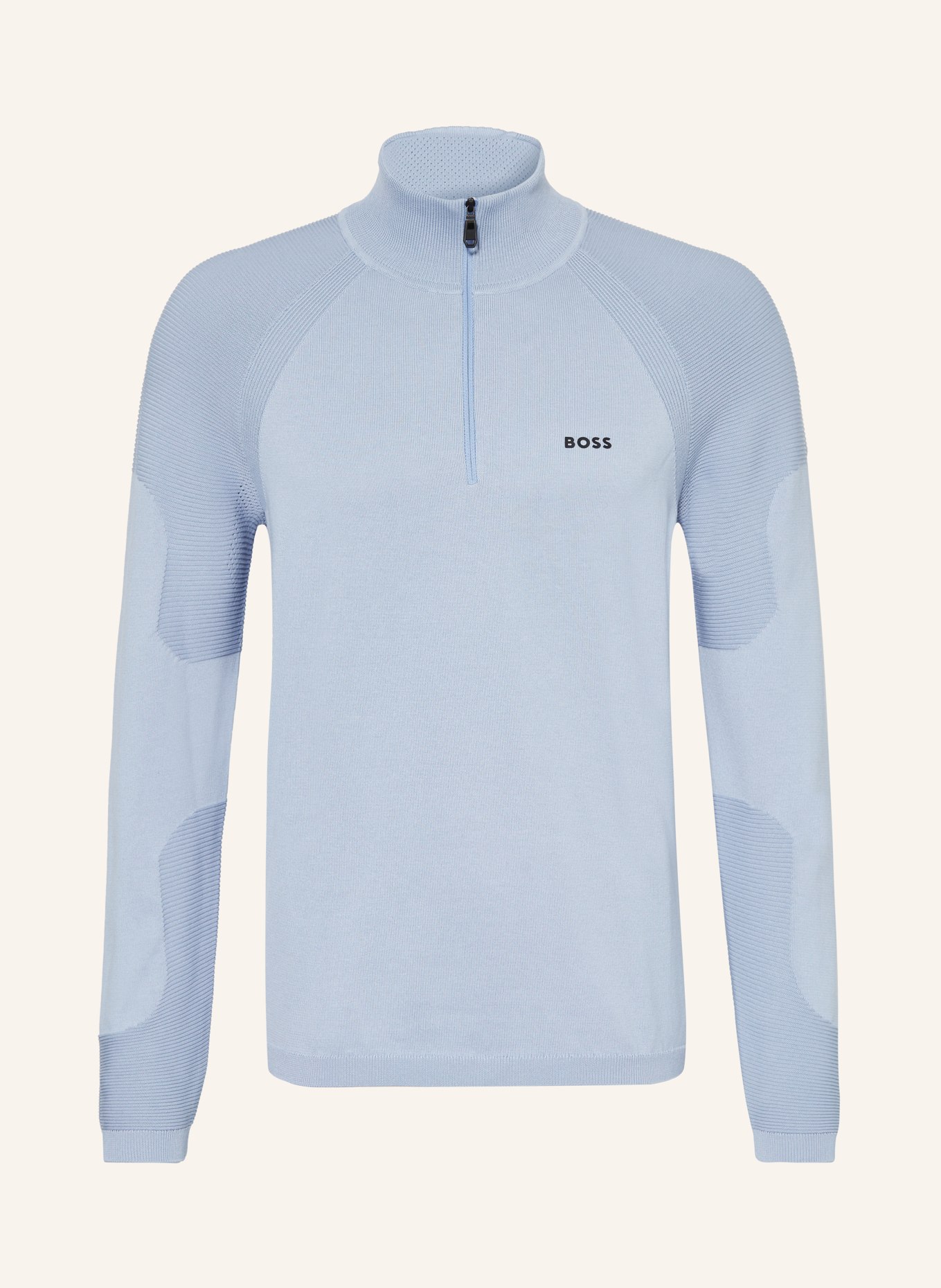 BOSS Half-zip sweater PERFORM-X, Color: LIGHT BLUE (Image 1)