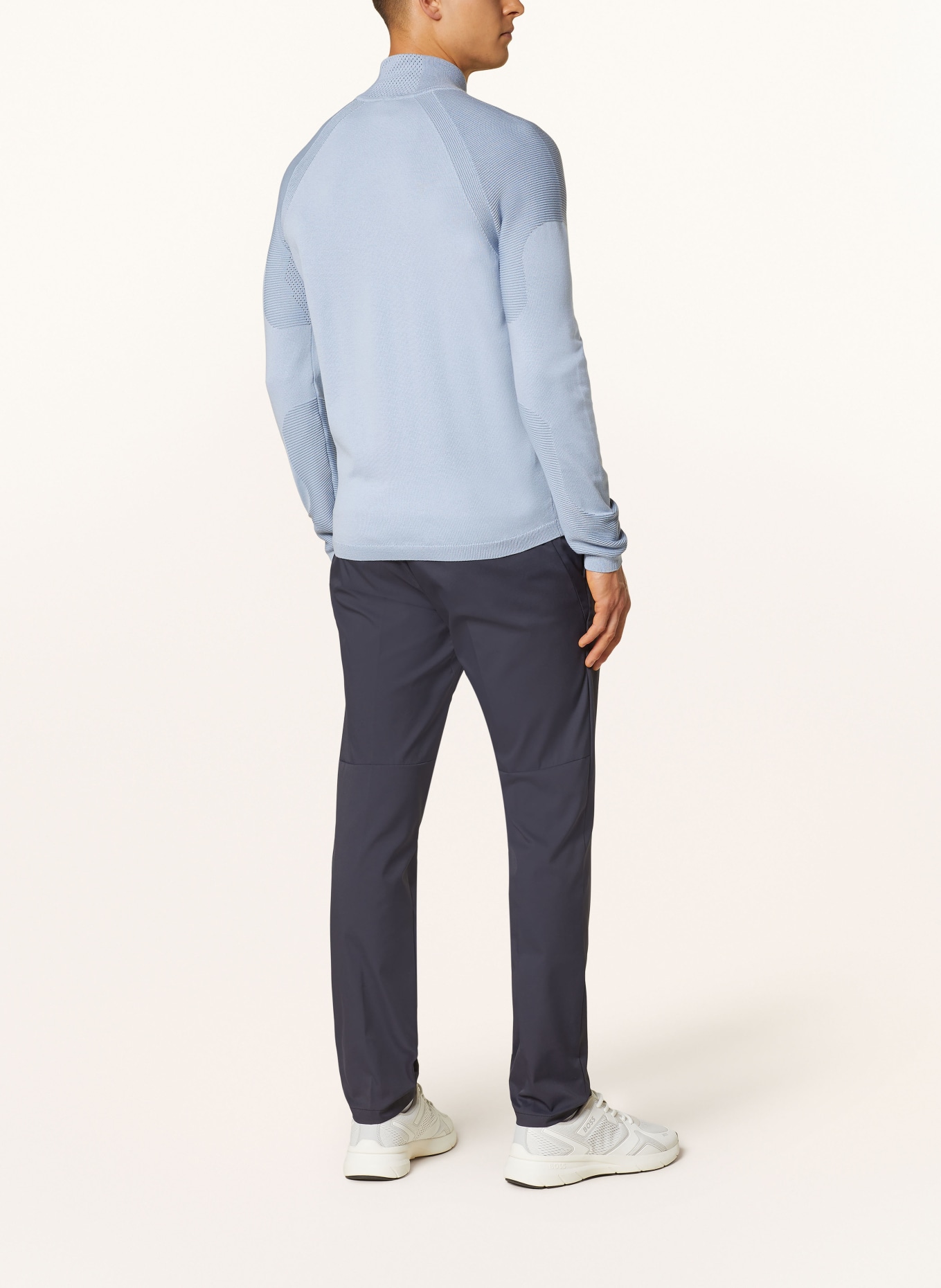 BOSS Half-zip sweater PERFORM-X, Color: LIGHT BLUE (Image 3)