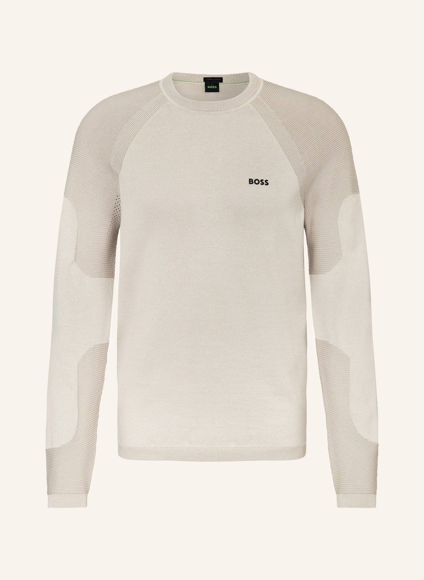 BOSS Sweater PERFORM-X, Color: LIGHT BROWN (Image 1)