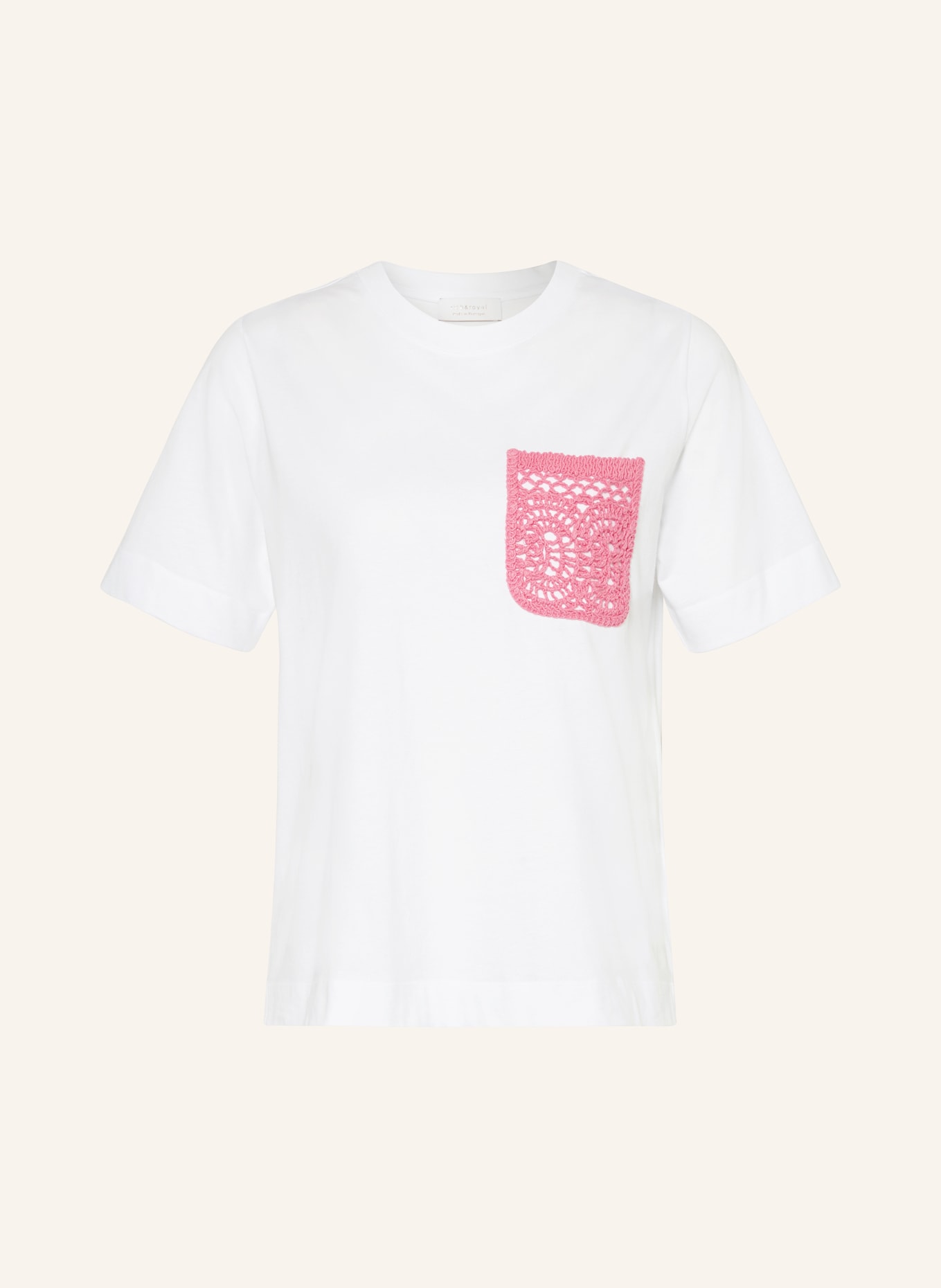 rich&royal T-shirt, Color: WHITE/ PINK (Image 1)