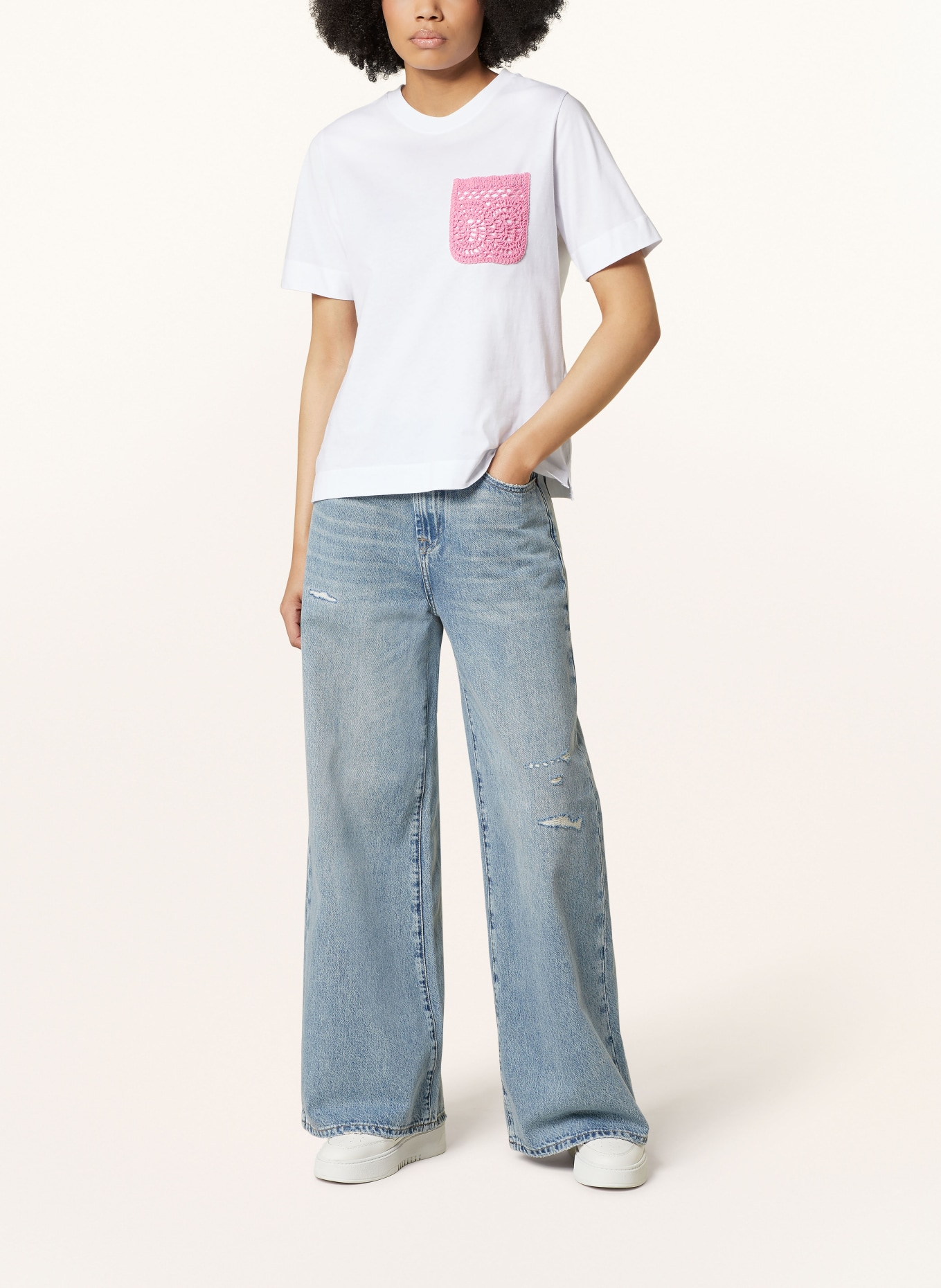 rich&royal T-shirt, Color: WHITE/ PINK (Image 2)