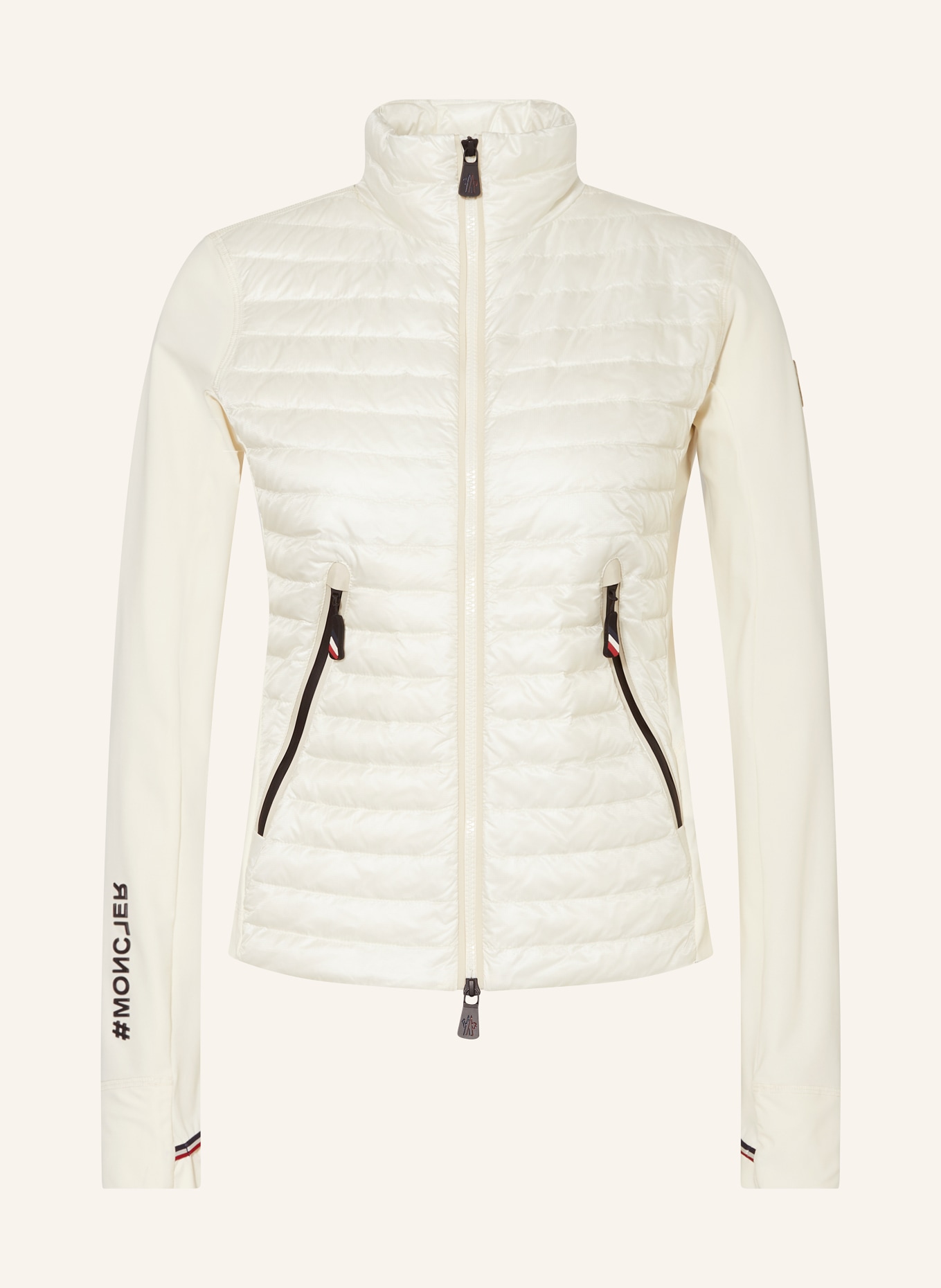 MONCLER GRENOBLE Down jacket in mixed materials, Color: ECRU (Image 1)