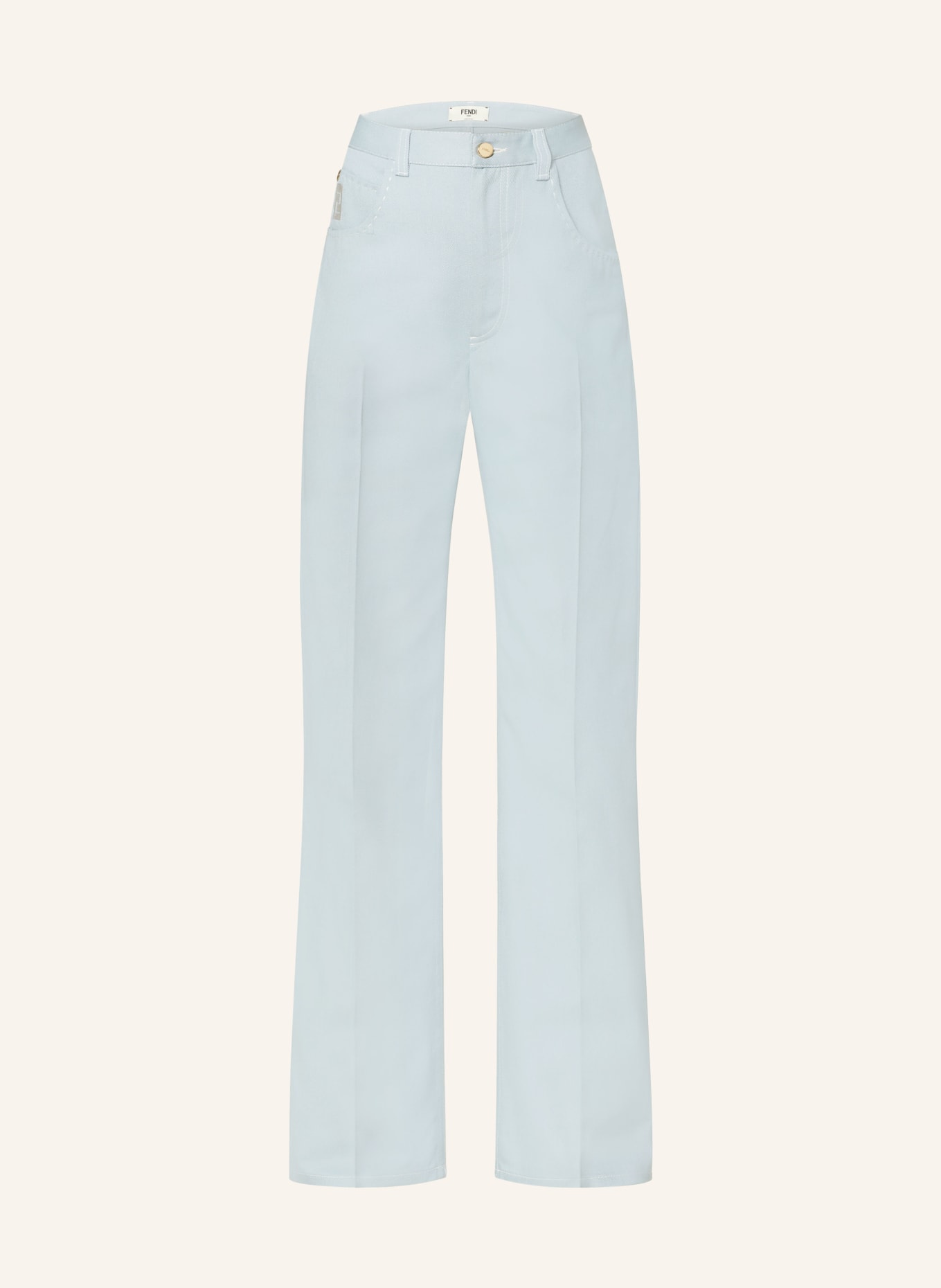 FENDI Straight jeans, Color: F08S8 PALE BLUE (Image 1)