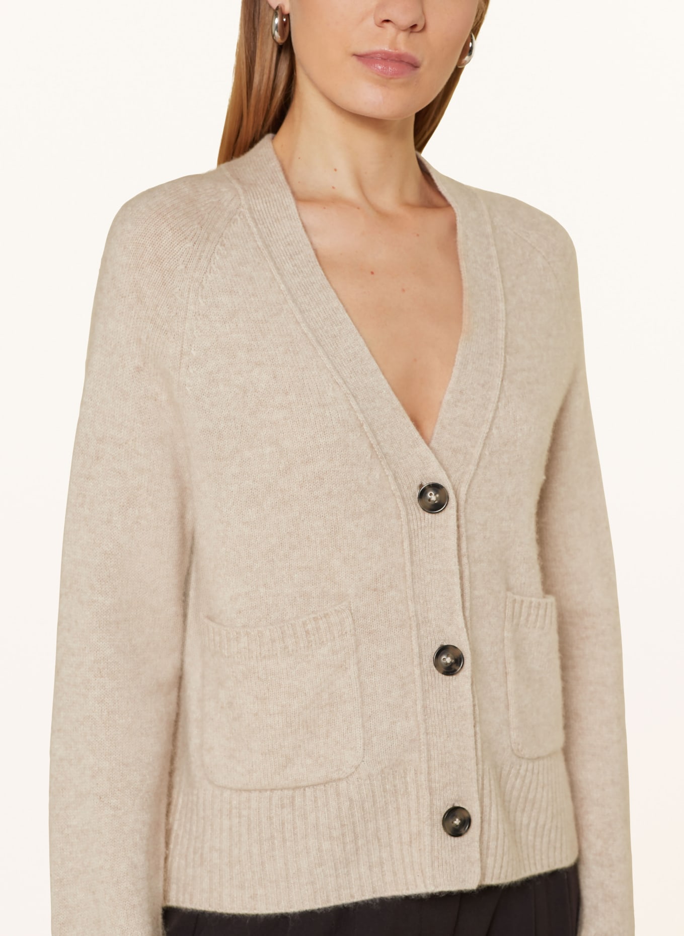 darling harbour Cashmere cardigan, Color: CREAM (Image 4)