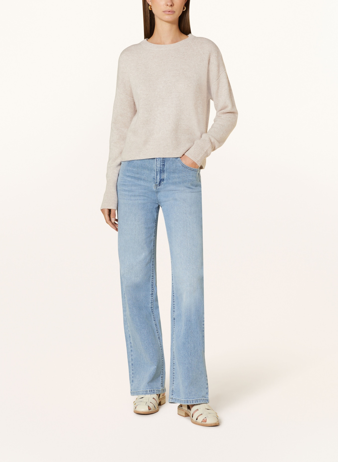 darling harbour Cashmere-Pullover: HAFER MELANGE