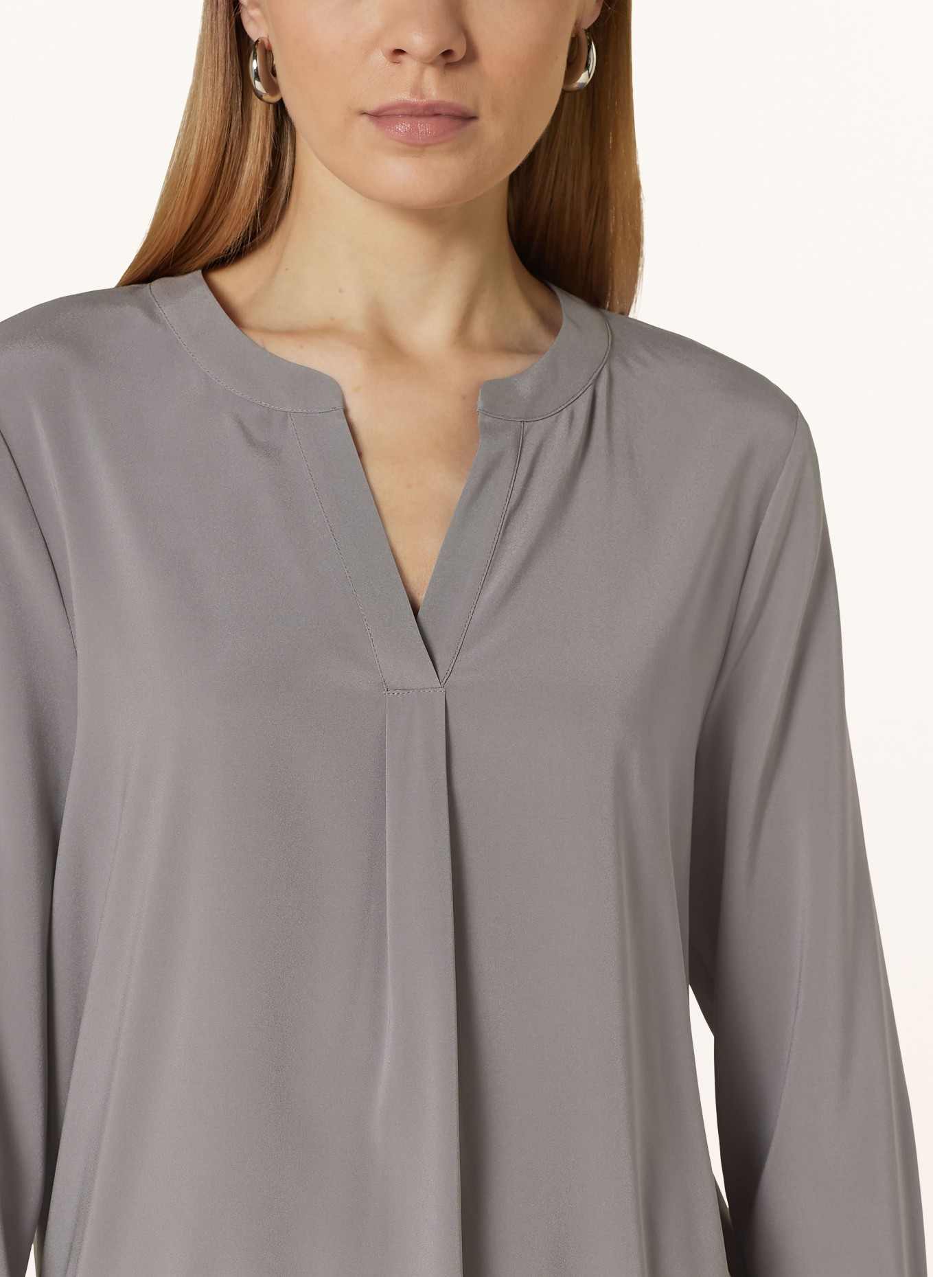 HERZEN'S ANGELEGENHEIT Shirt blouse in silk, Color: TAUPE (Image 4)