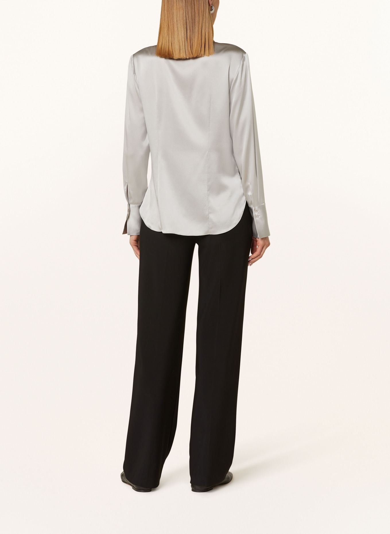 HERZEN'S ANGELEGENHEIT Shirt blouse in silk, Color: LIGHT GRAY (Image 3)