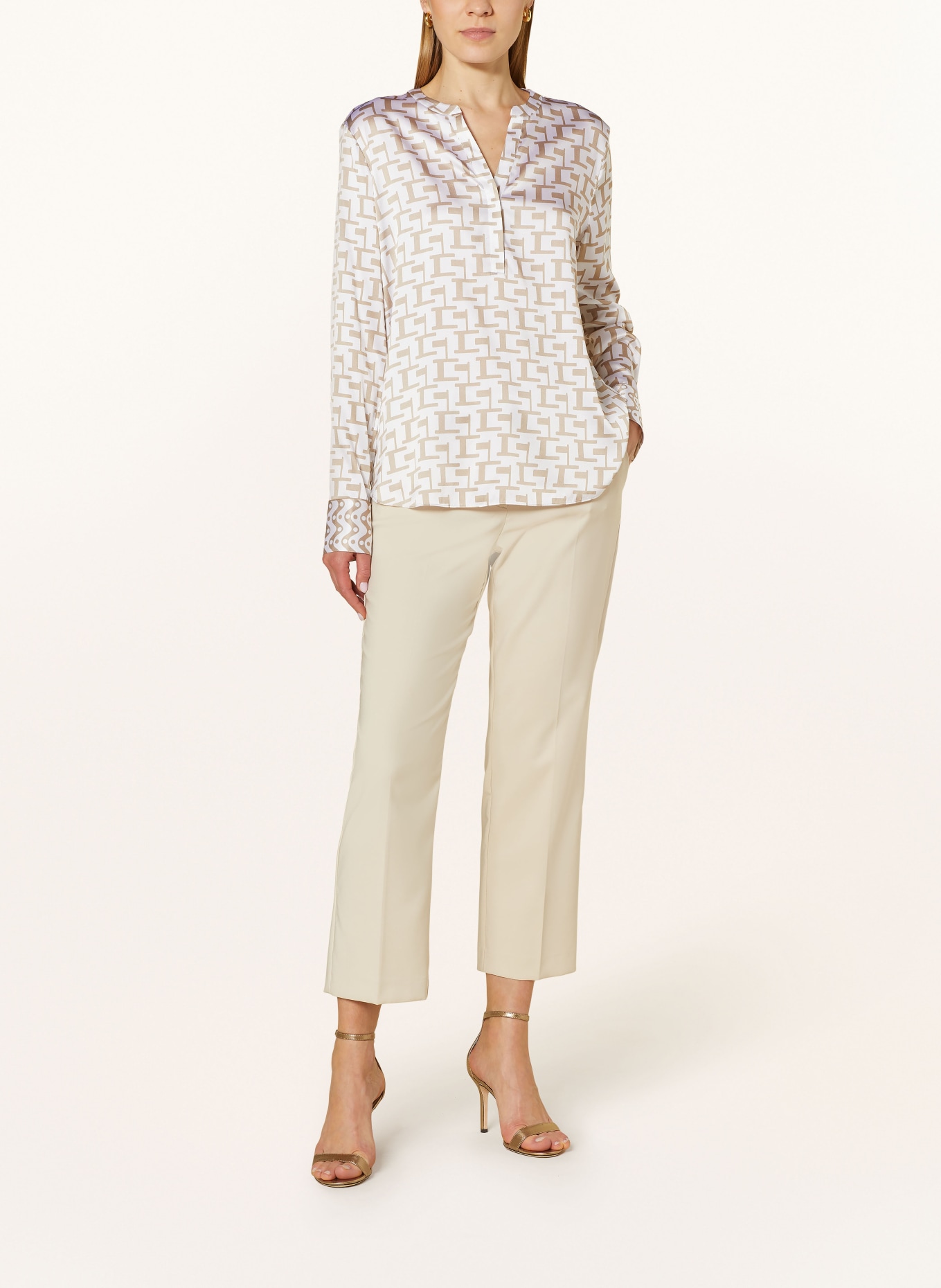 HERZEN'S ANGELEGENHEIT Shirt blouse in silk, Color: CREAM/ BEIGE (Image 2)