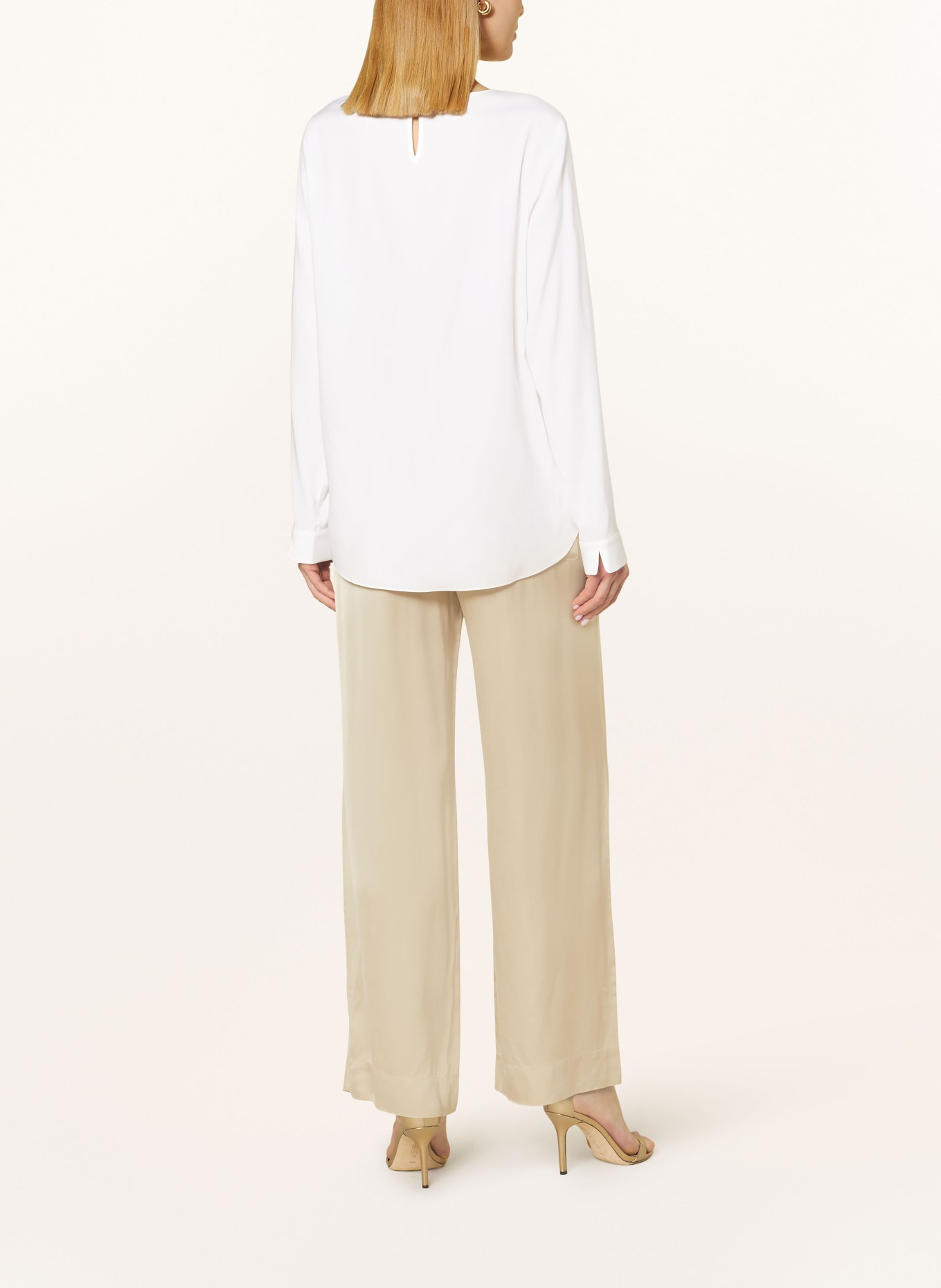 HERZEN'S ANGELEGENHEIT Shirt blouse in silk, Color: WHITE (Image 3)