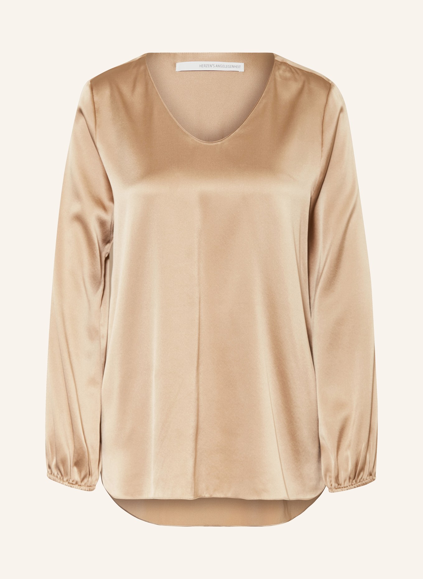 HERZEN'S ANGELEGENHEIT Shirt blouse in silk, Color: GOLD (Image 1)