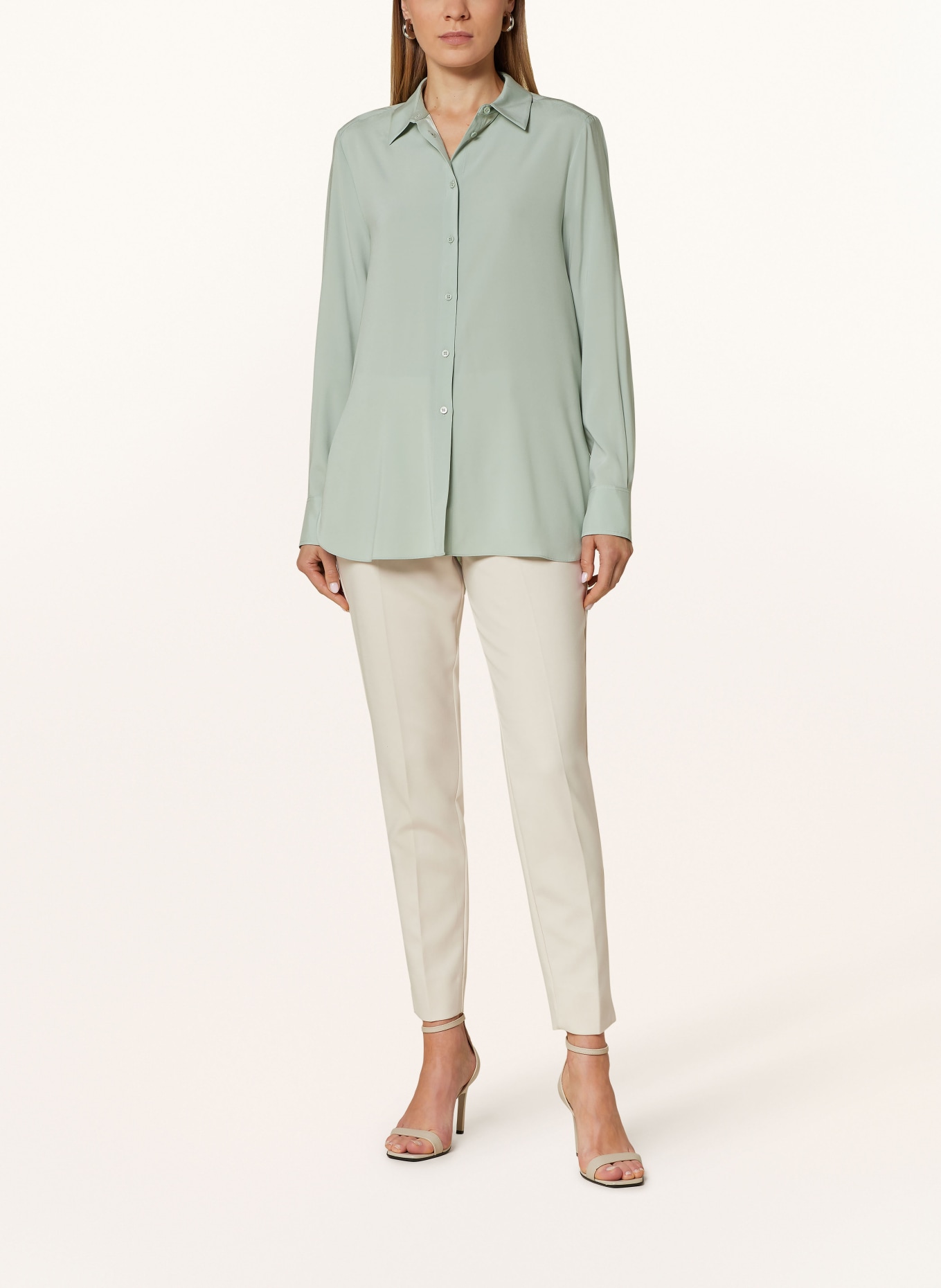 HERZEN'S ANGELEGENHEIT Shirt blouse in silk, Color: LIGHT GREEN (Image 2)