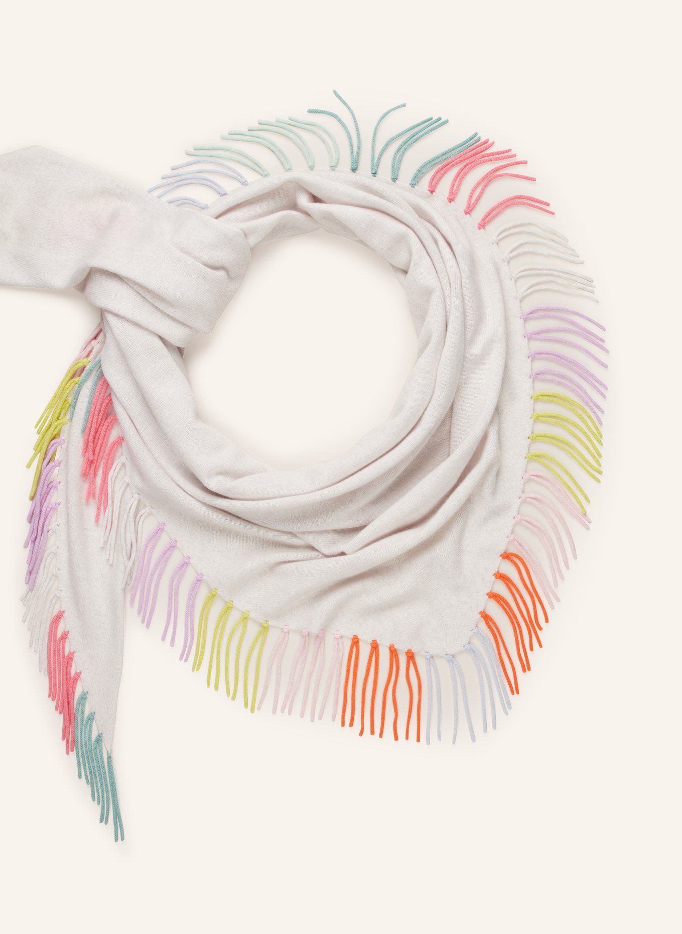 HERZEN'S ANGELEGENHEIT Scarf with cashmere, Color: CREAM (Image 2)