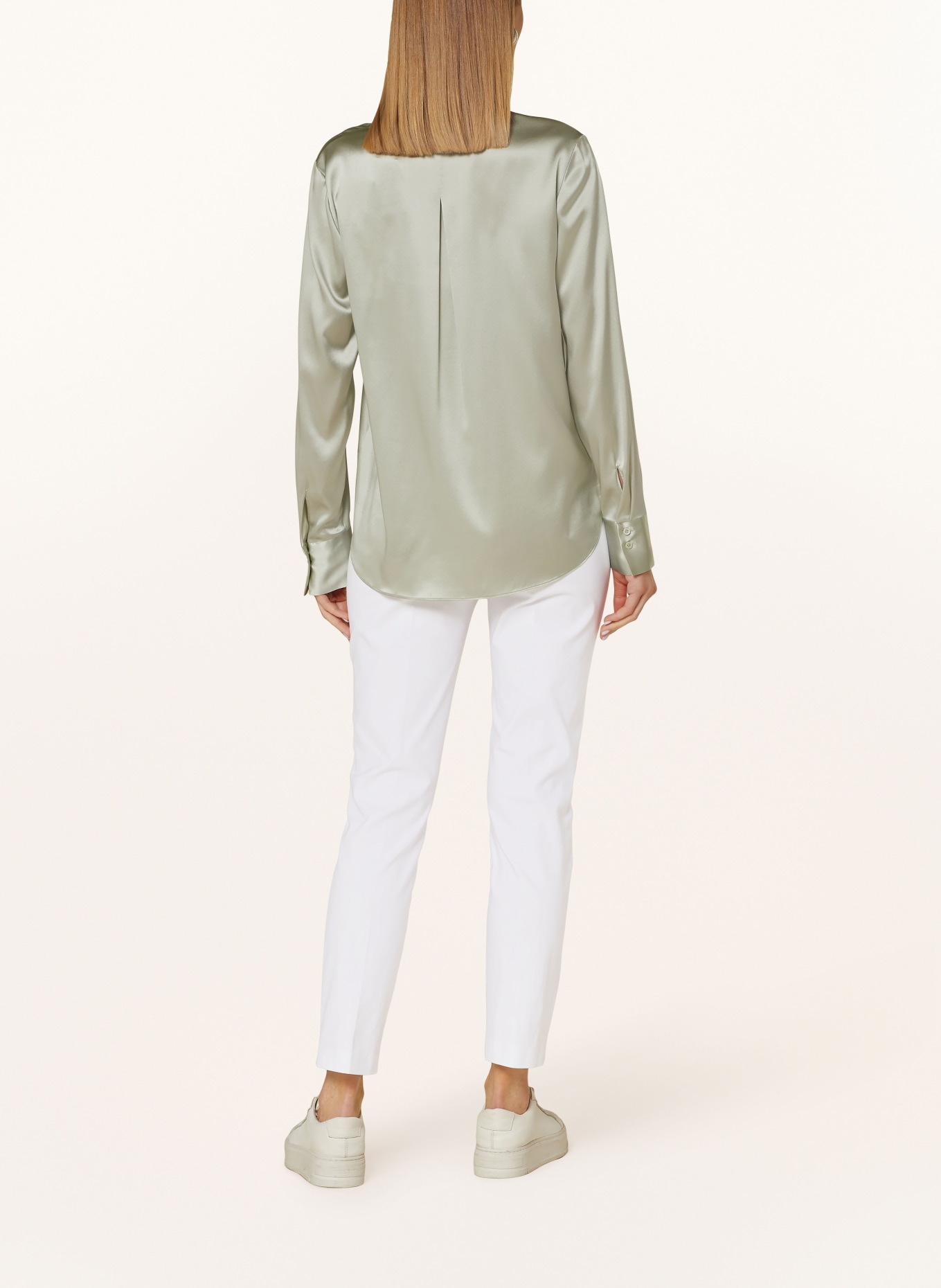 HERZEN'S ANGELEGENHEIT Shirt blouse in silk, Color: LIGHT GREEN (Image 3)