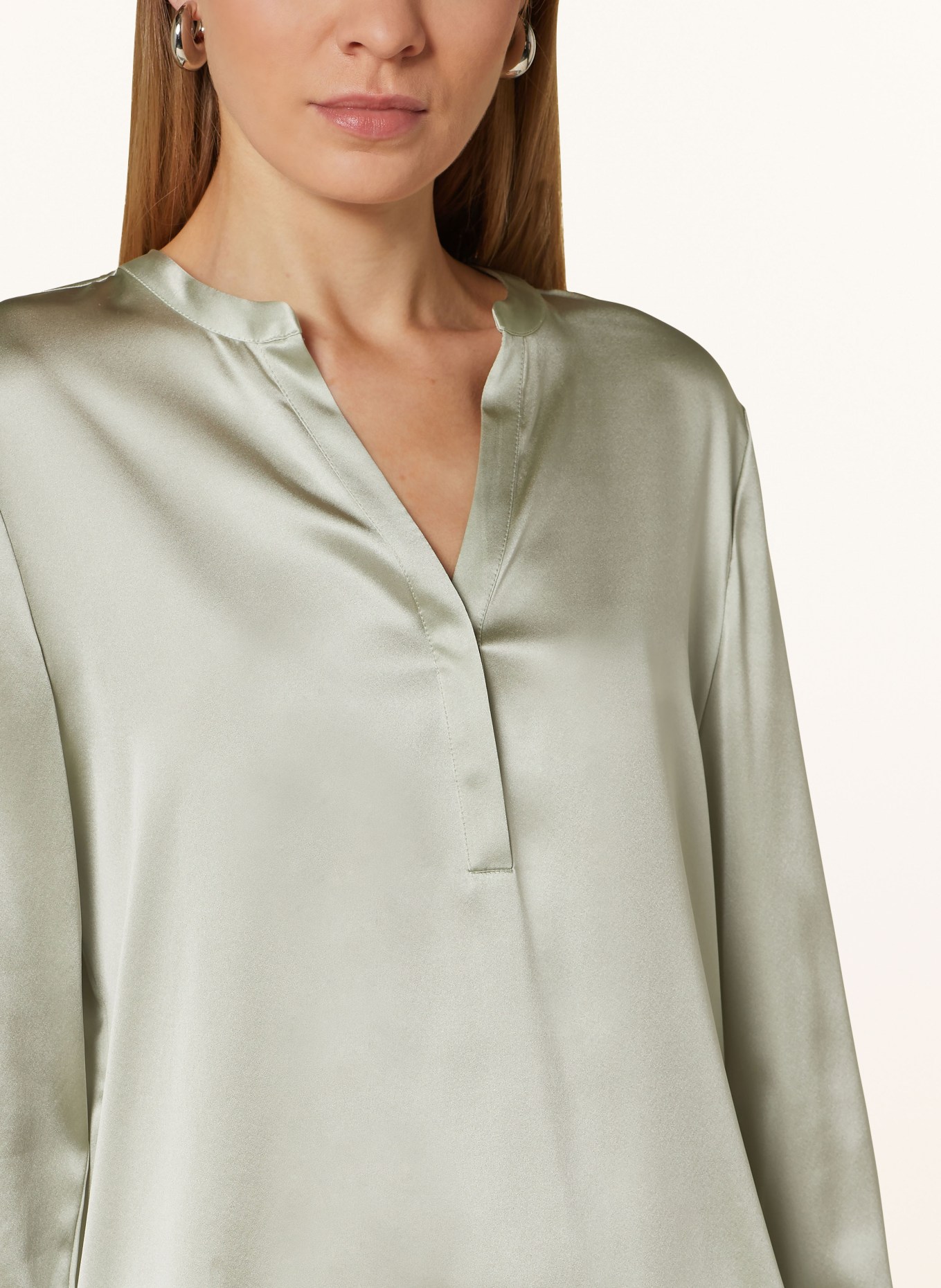 HERZEN'S ANGELEGENHEIT Shirt blouse in silk, Color: LIGHT GREEN (Image 4)