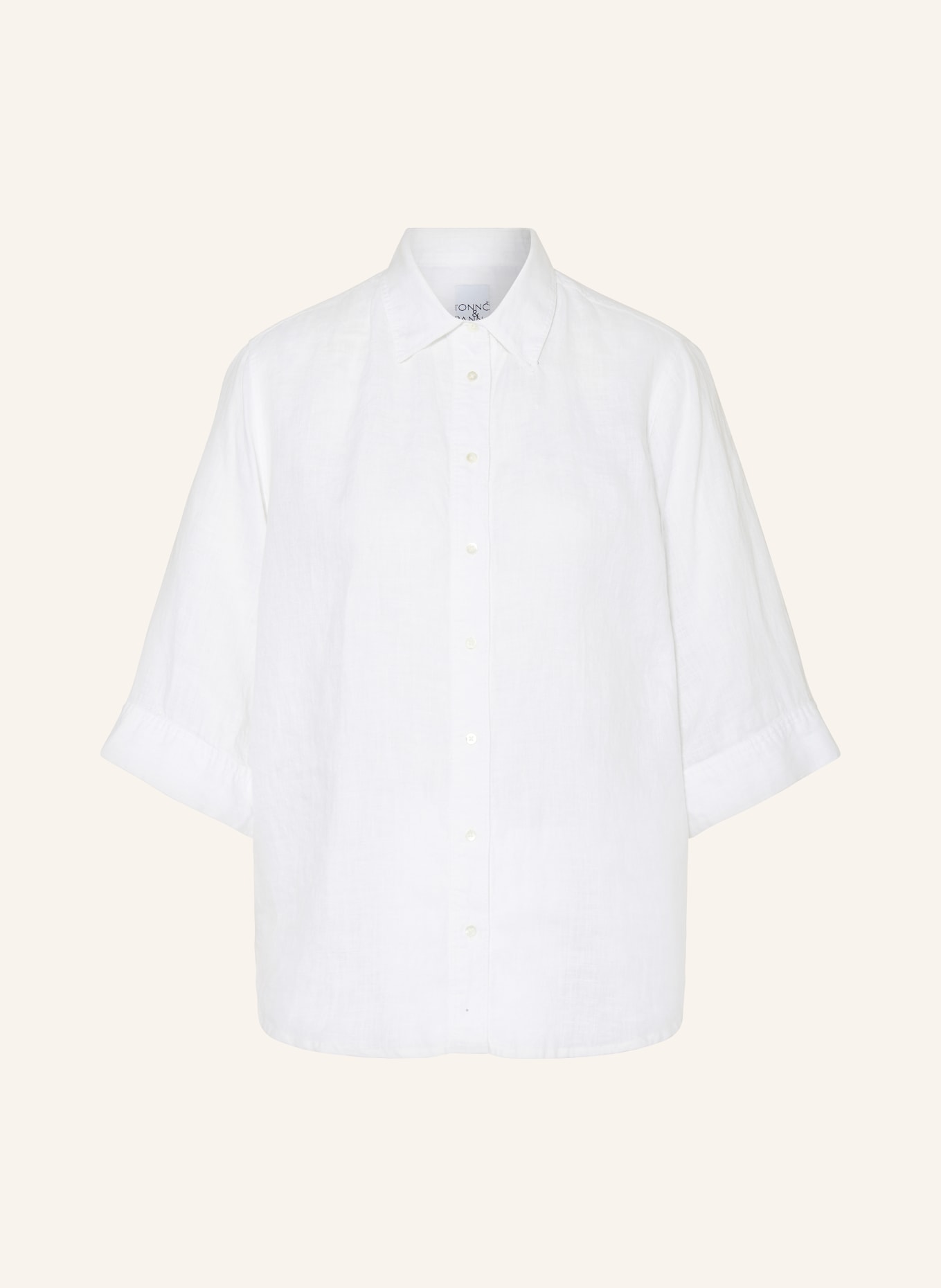 TONNO & PANNA Shirt blouse made of linen, Color: WHITE (Image 1)