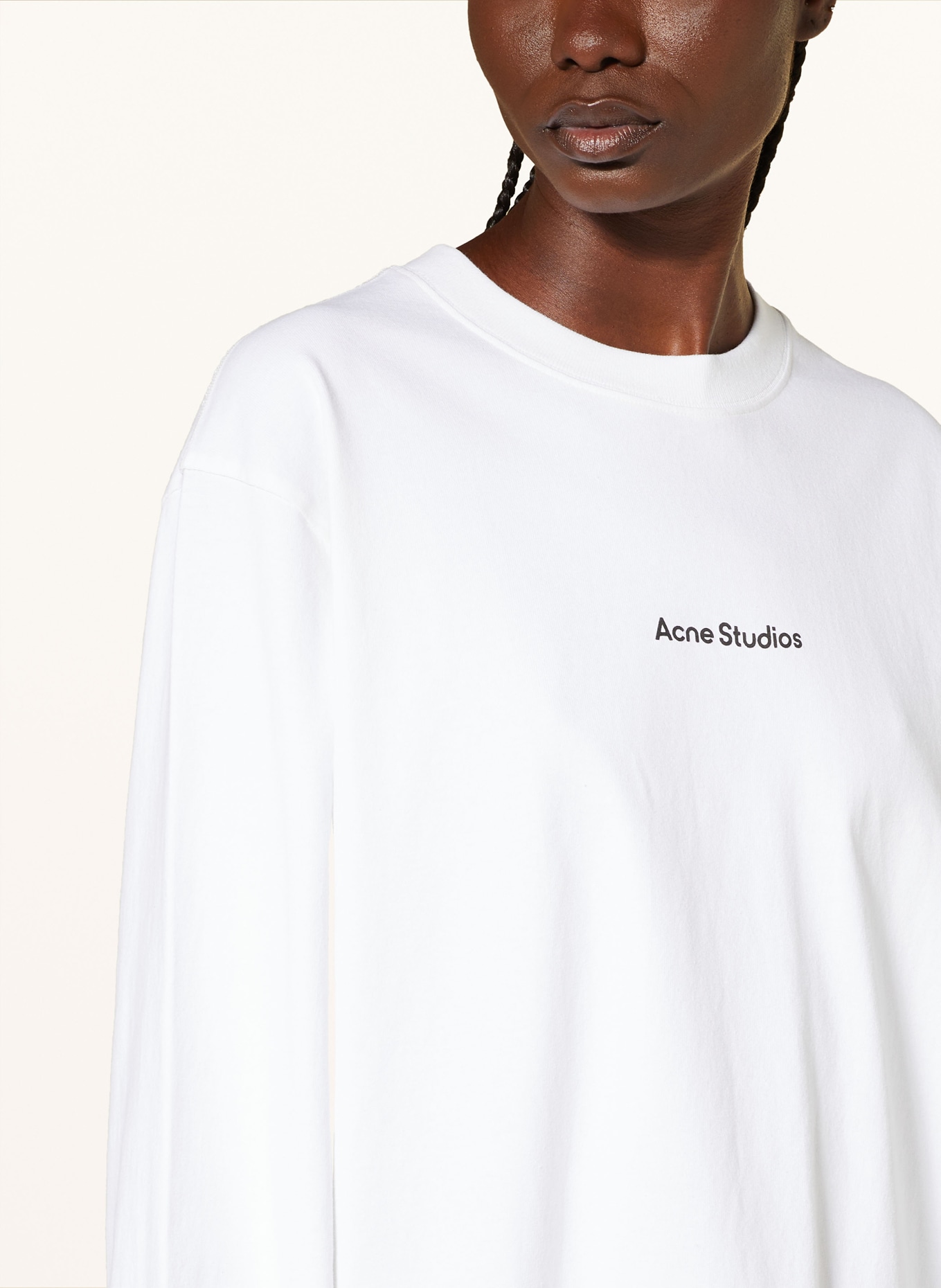 Acne Studios Koszulka z długim rękawem, Kolor: BIAŁY (Obrazek 4)