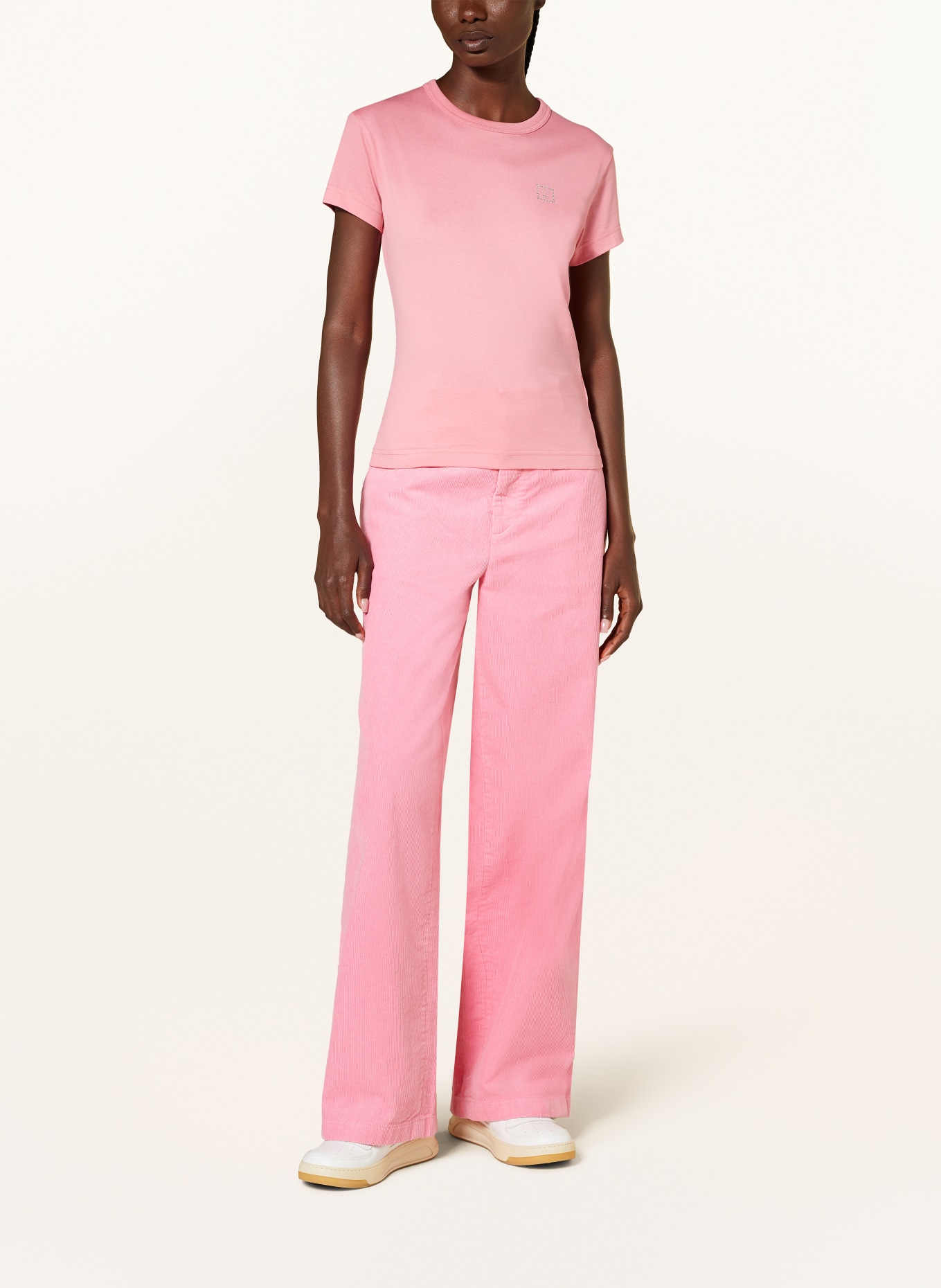 Acne Studios T-shirt with decorative gems, Color: PINK (Image 2)