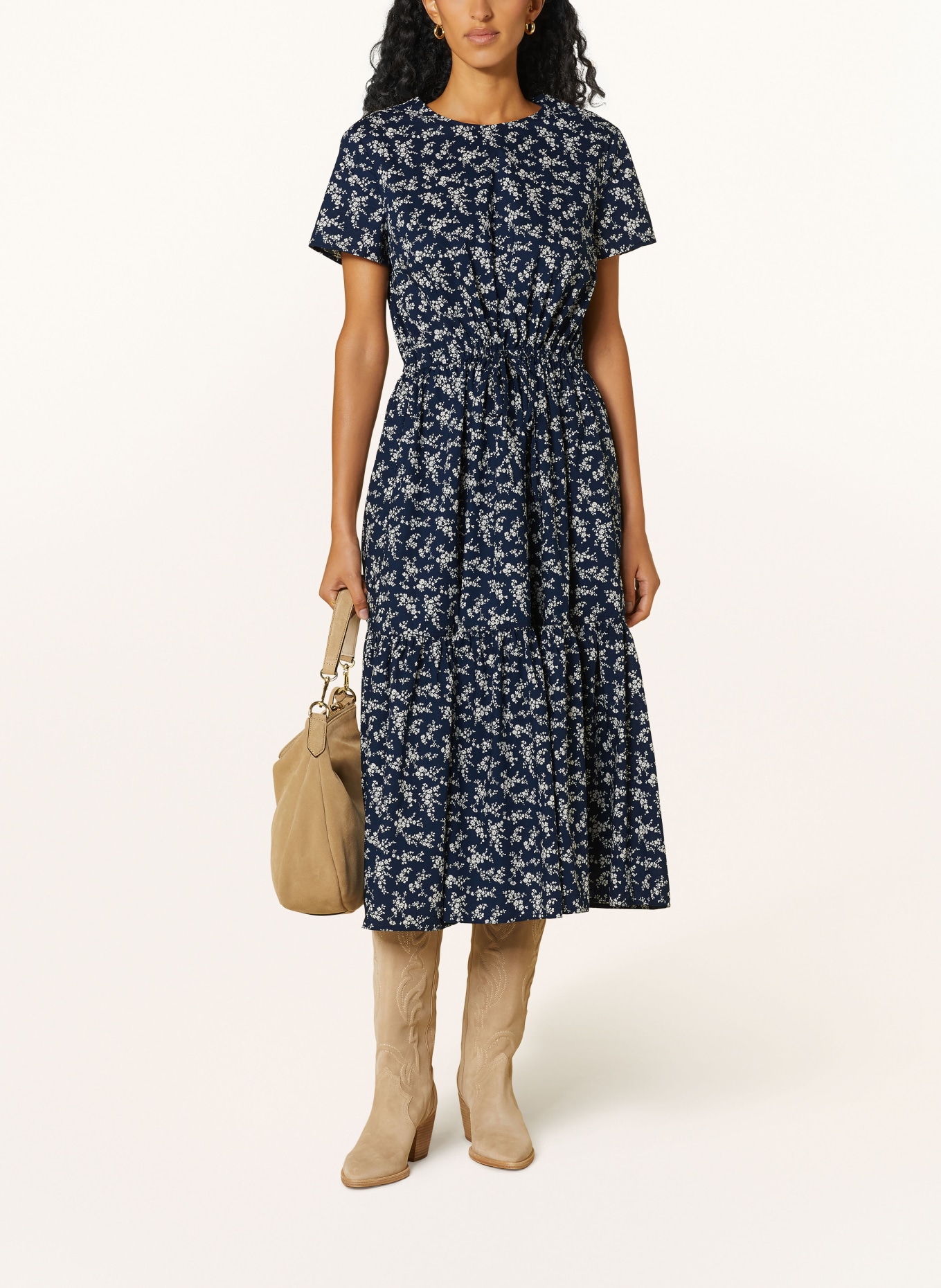 POLO RALPH LAUREN Kleid: DUNKELBLAU / WEISS