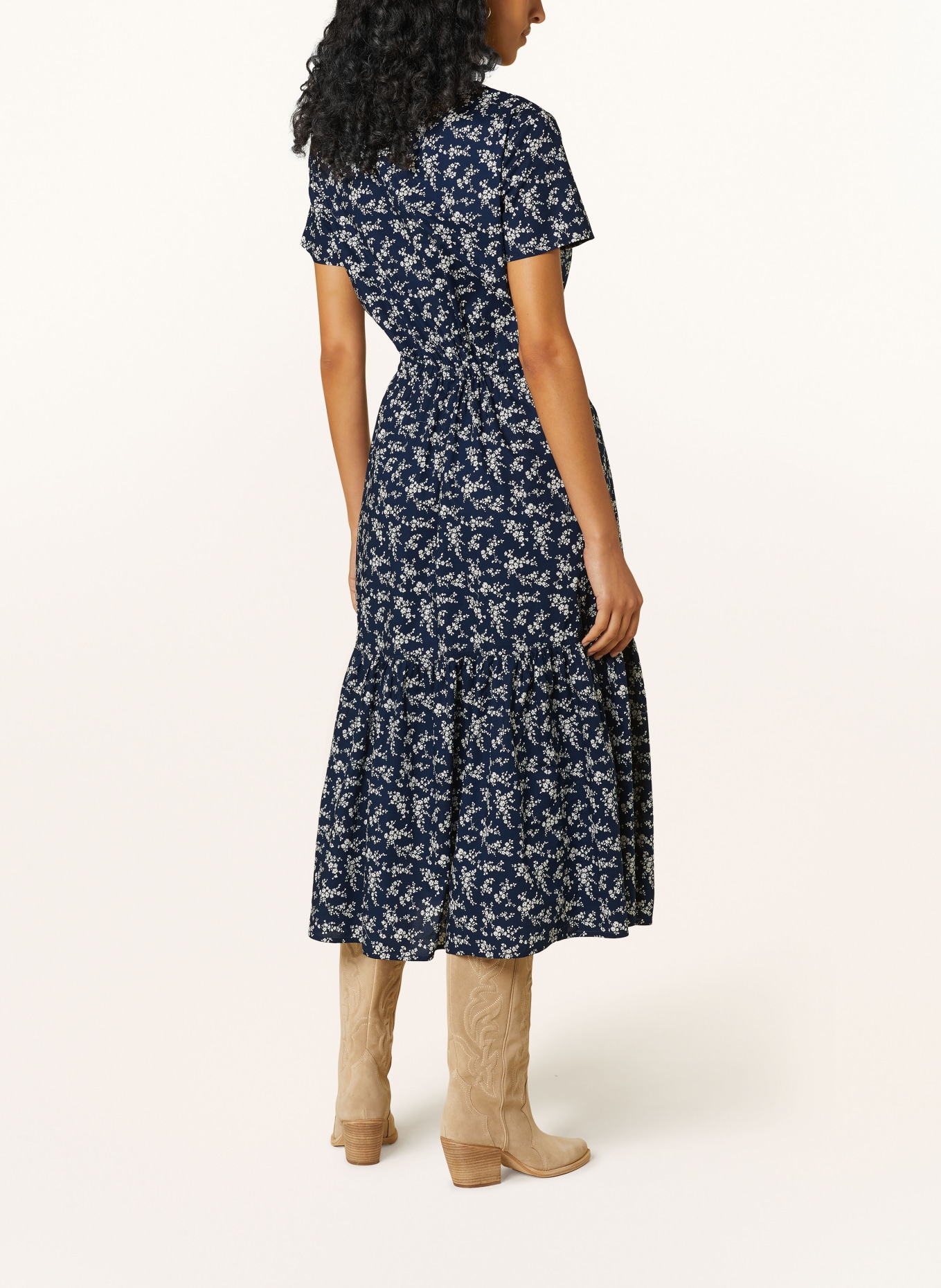 POLO RALPH LAUREN Kleid: DUNKELBLAU / WEISS