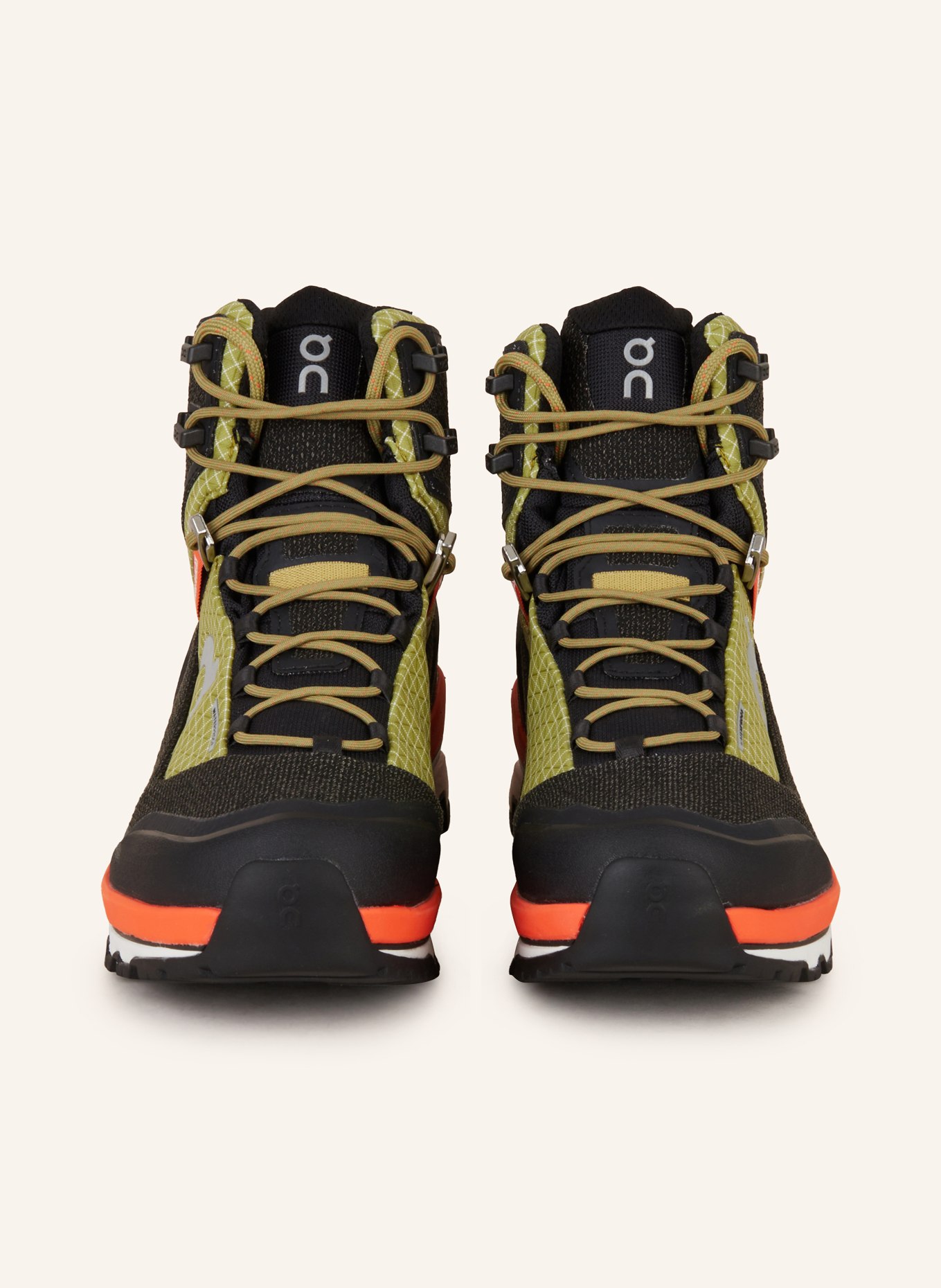 On Trekking shoes CLOUDALPINE WATERPROOF, Color: BLACK/ OLIVE/ ORANGE (Image 3)