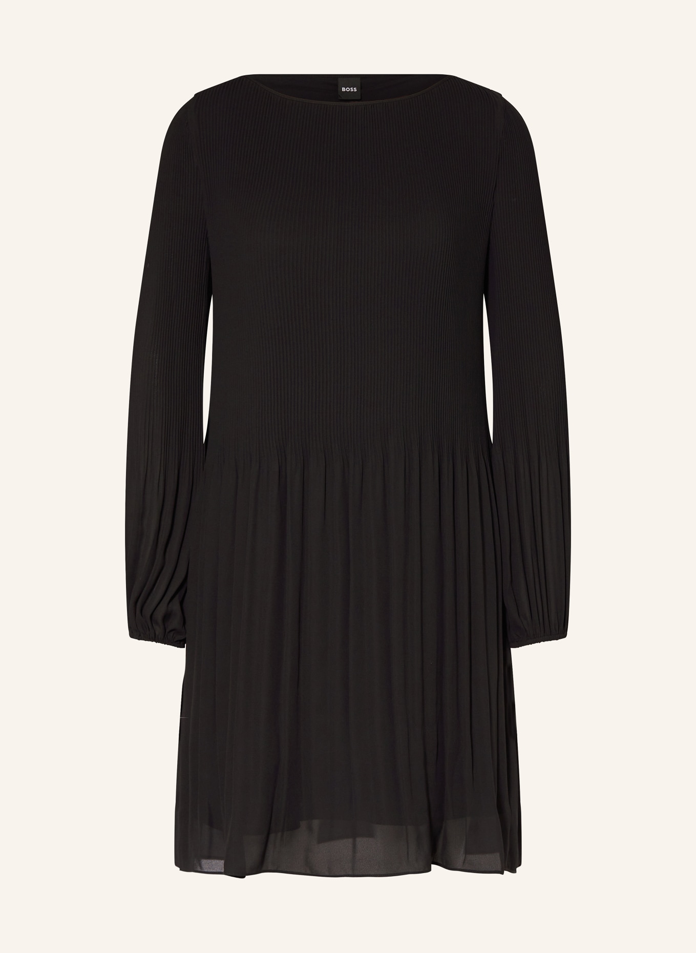 BOSS Pleated dress DASIE, Color: BLACK (Image 1)