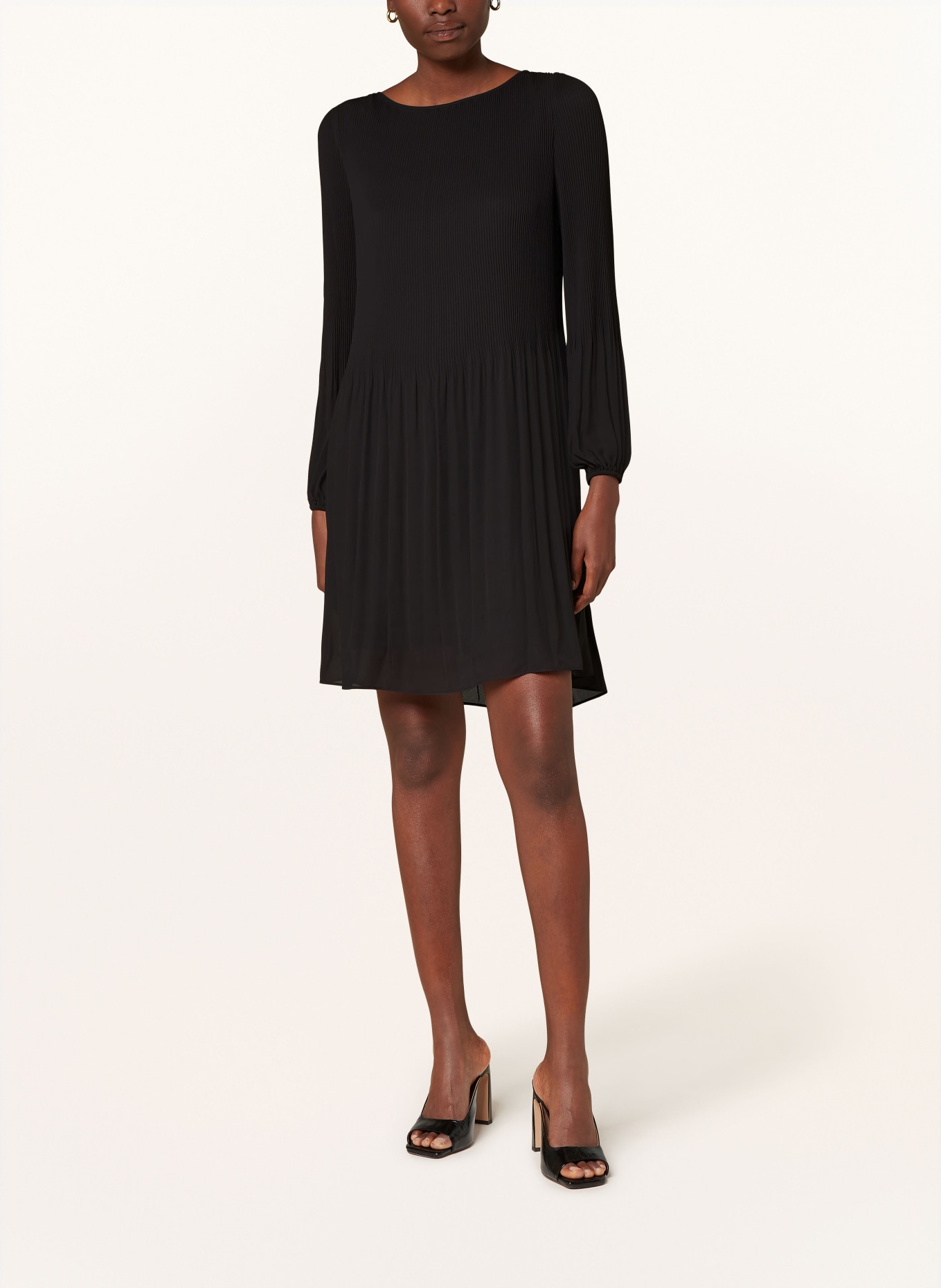 BOSS Pleated dress DASIE, Color: BLACK (Image 2)