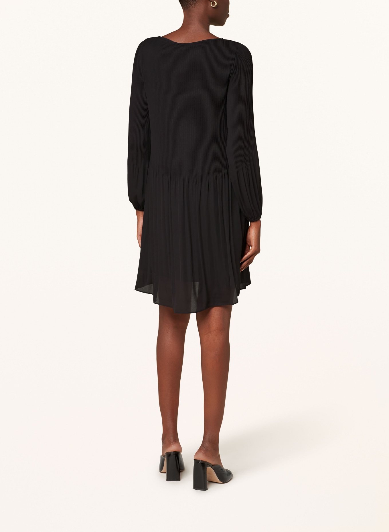 BOSS Pleated dress DASIE, Color: BLACK (Image 3)