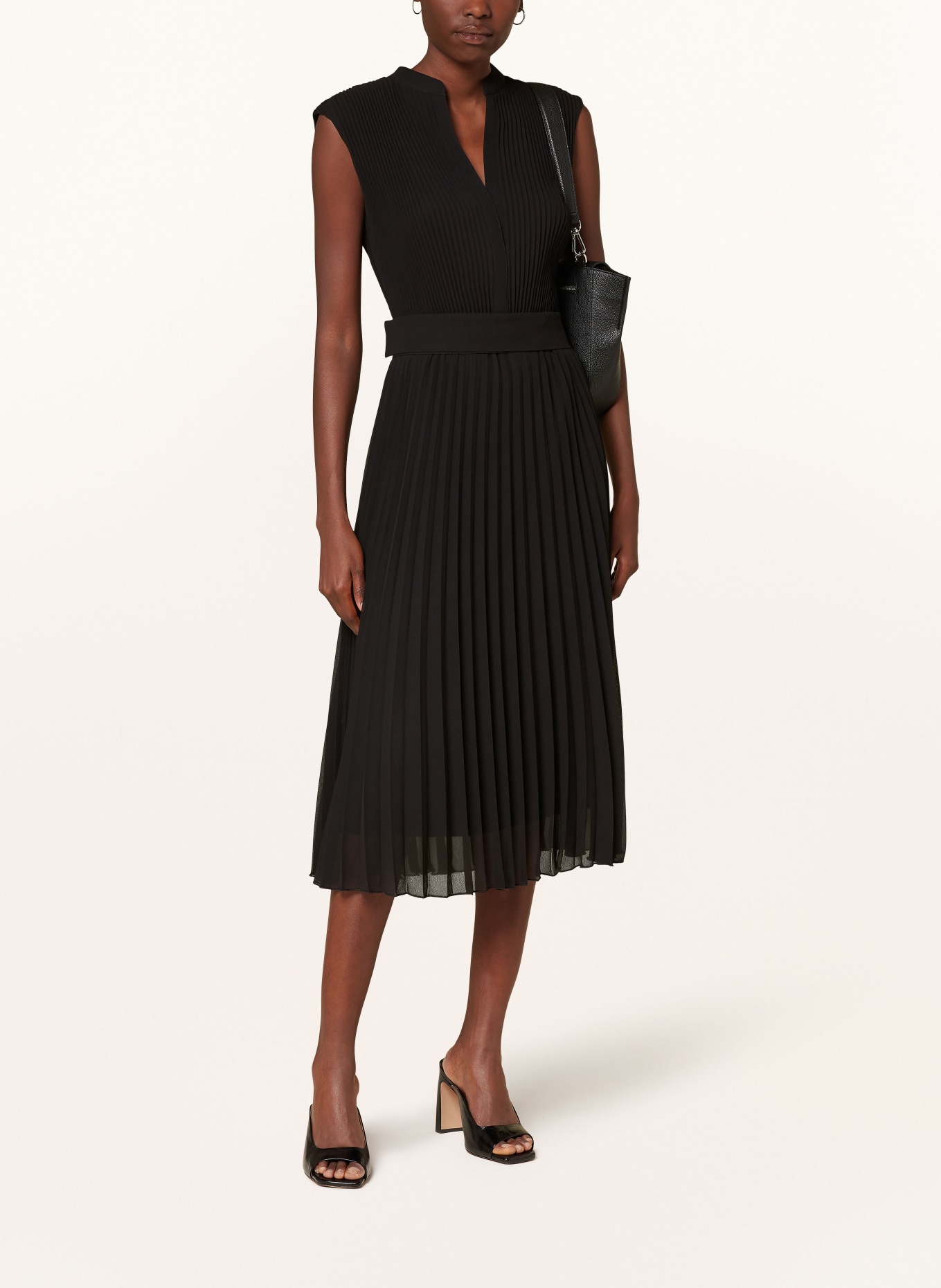 BOSS Pleated dress DILOH, Color: BLACK (Image 2)