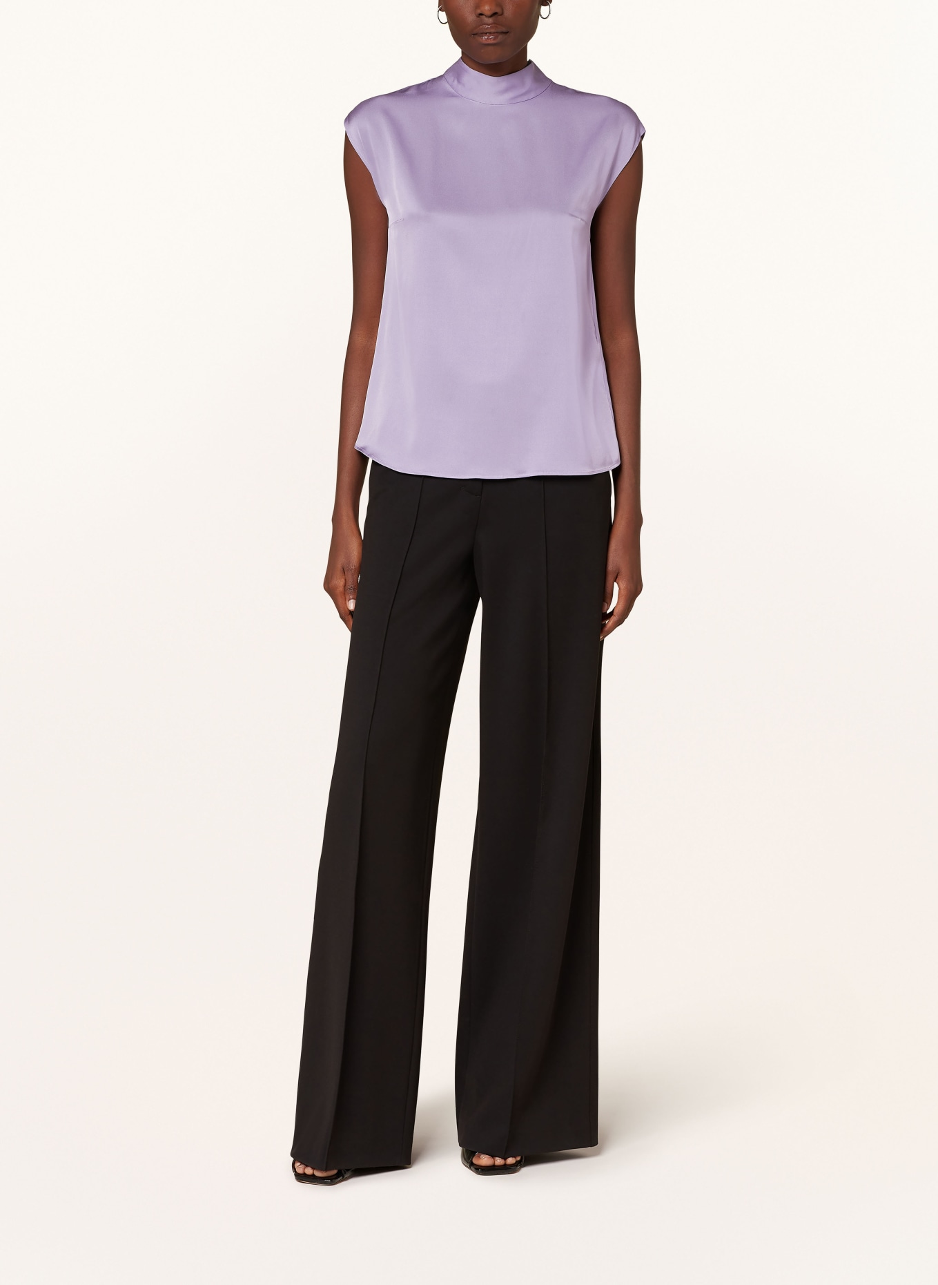 BOSS Blusentop BIDRIZ aus Seide: LILA