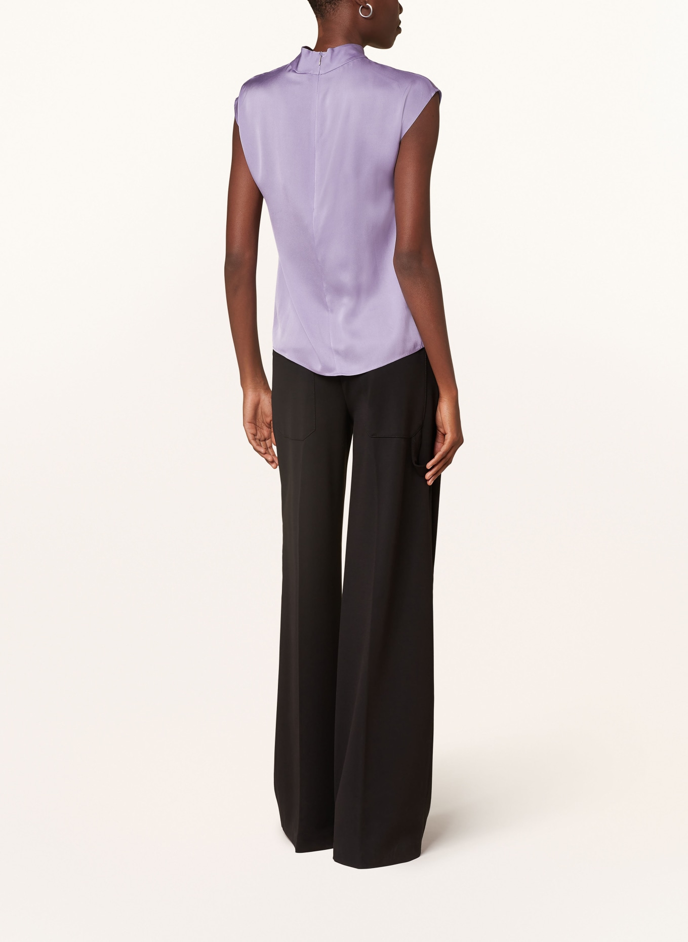 BOSS Blusentop BIDRIZ aus Seide: LILA