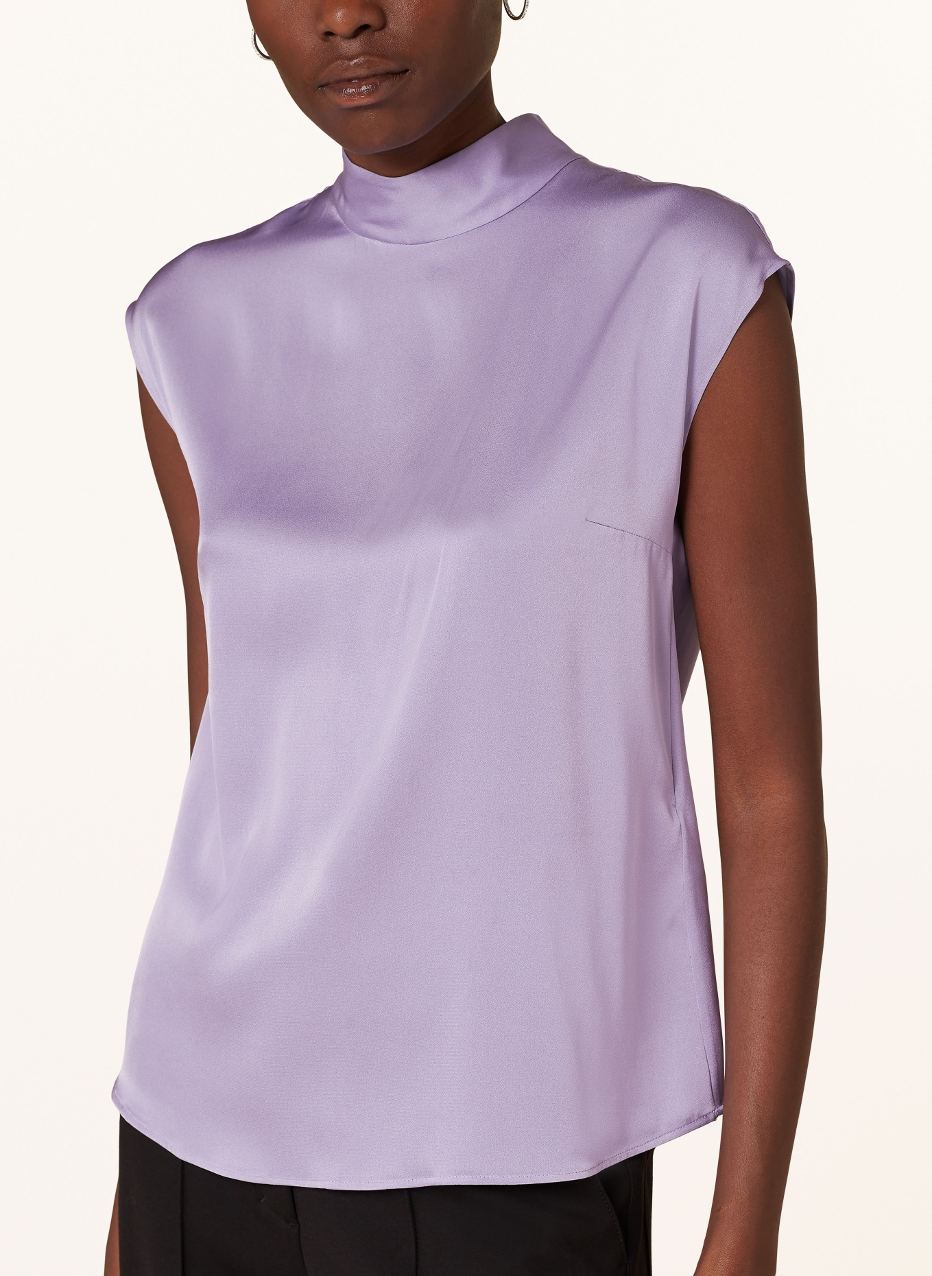 BOSS Blusentop BIDRIZ aus Seide: LILA