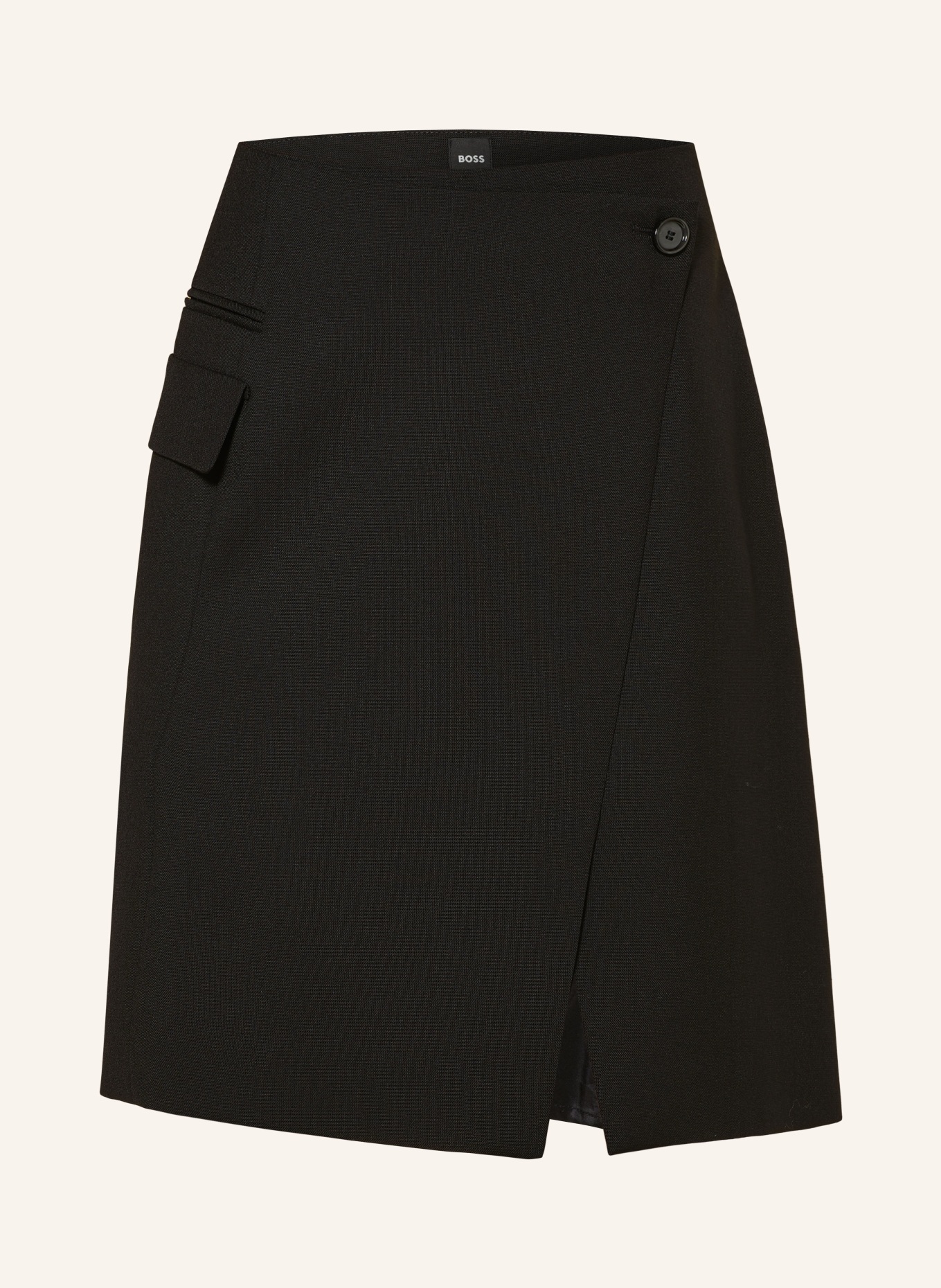 BOSS Skirt VELMUTA in wrap look, Color: BLACK (Image 1)