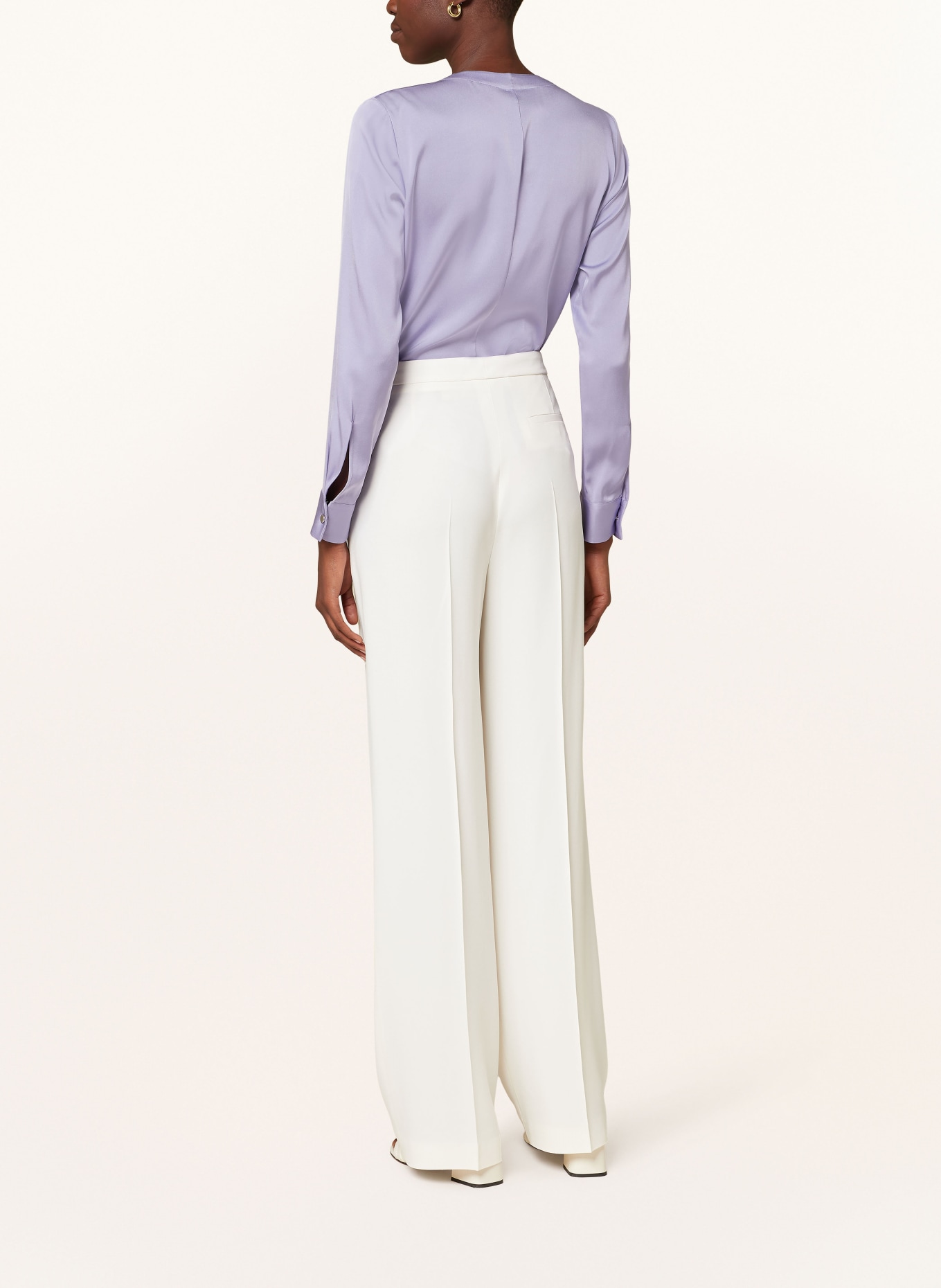 BOSS Wide leg trousers TOZERA, Color: WHITE (Image 3)