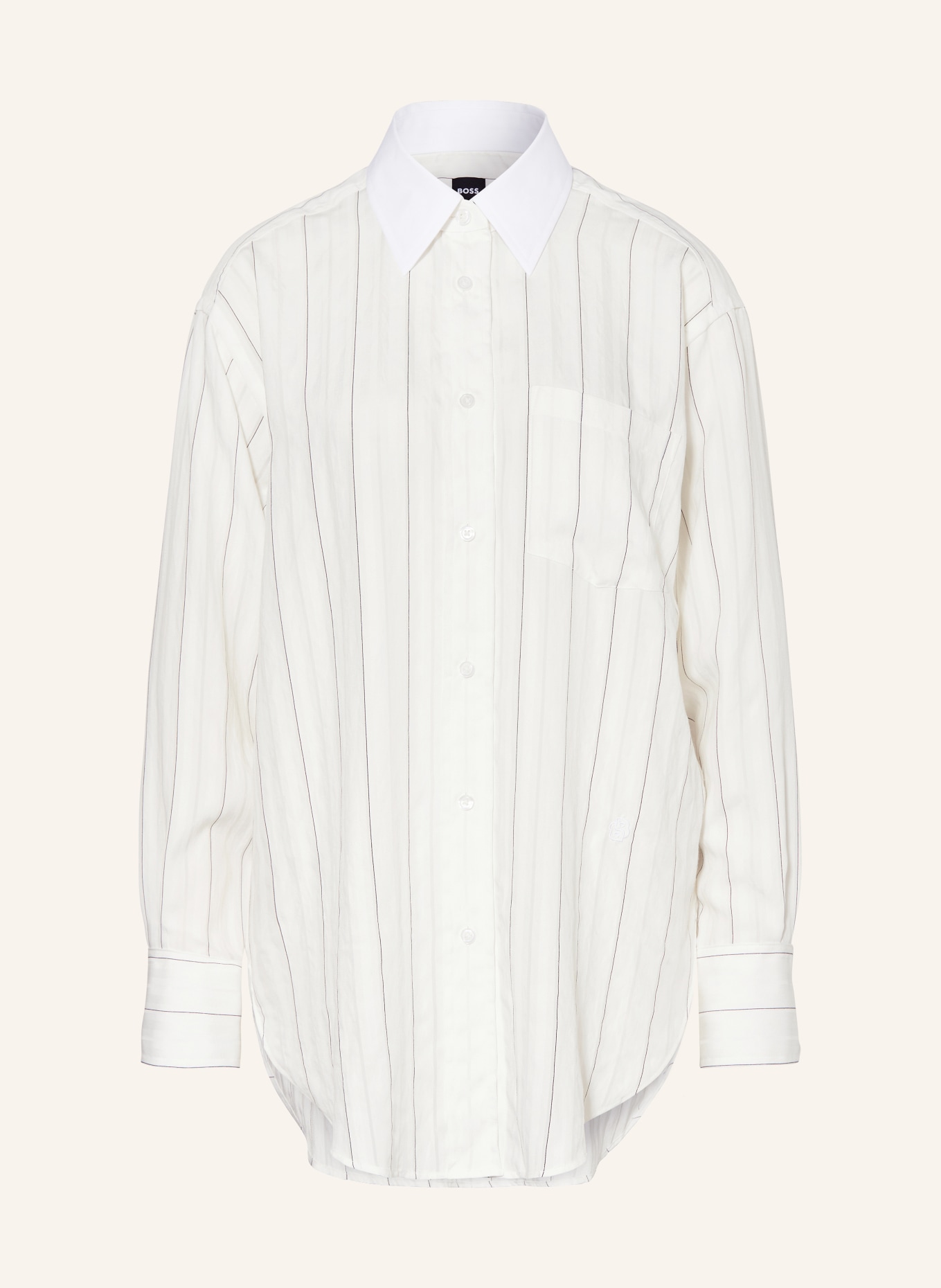 BOSS Overhemdblouse BAREDANA: WIT / ZWART