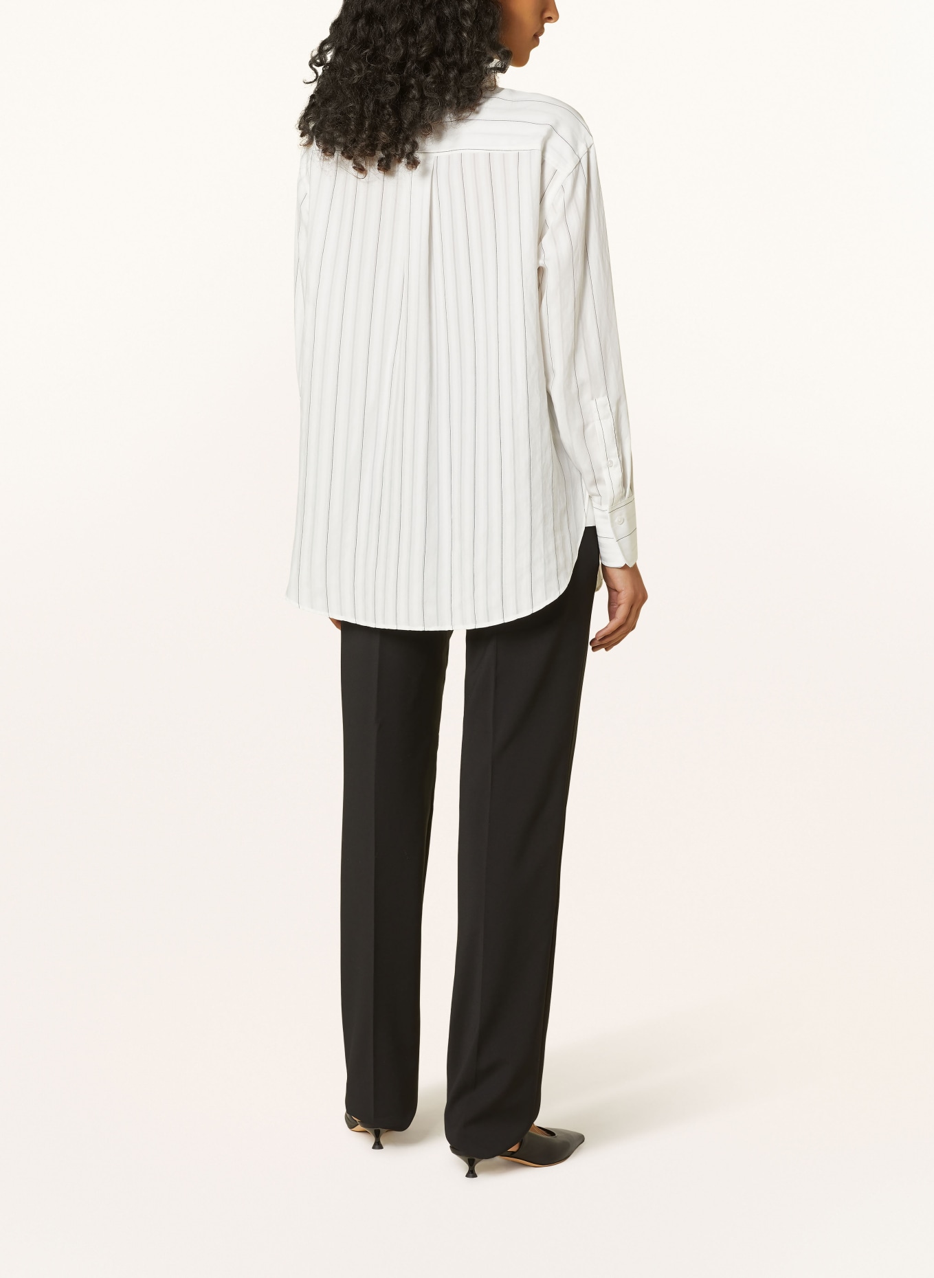 BOSS Overhemdblouse BAREDANA: WIT / ZWART