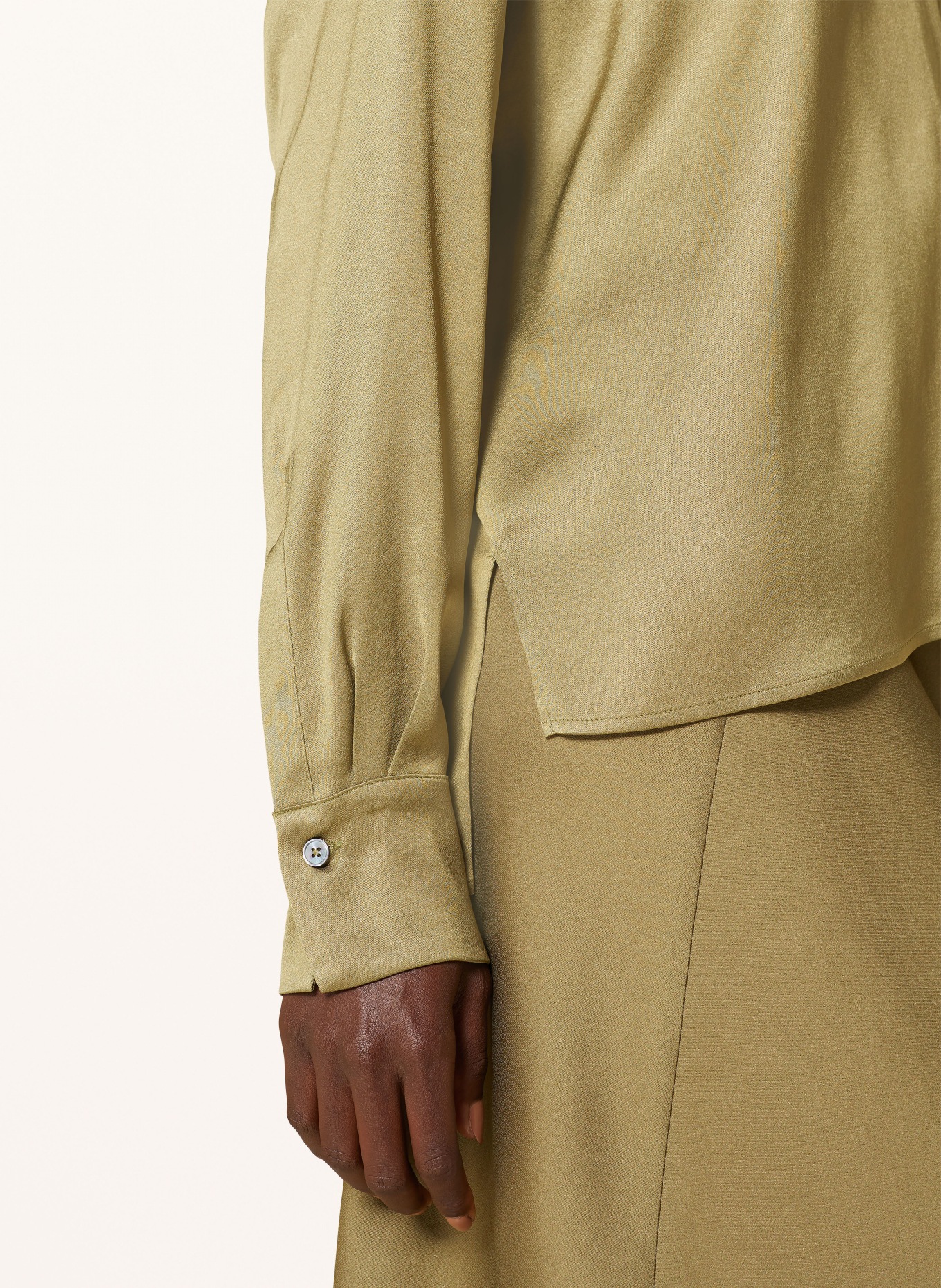 DRYKORN Shirt blouse CLOELIA in satin: GREEN